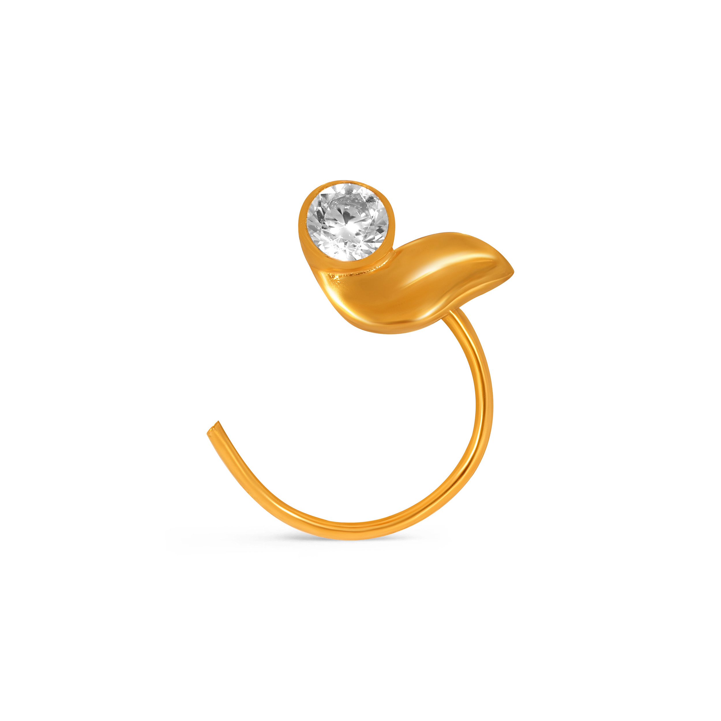 22K Yellow Gold Nose Pin  - Jewellery - GNP-D000510321 - Senco Gold and Diamonds