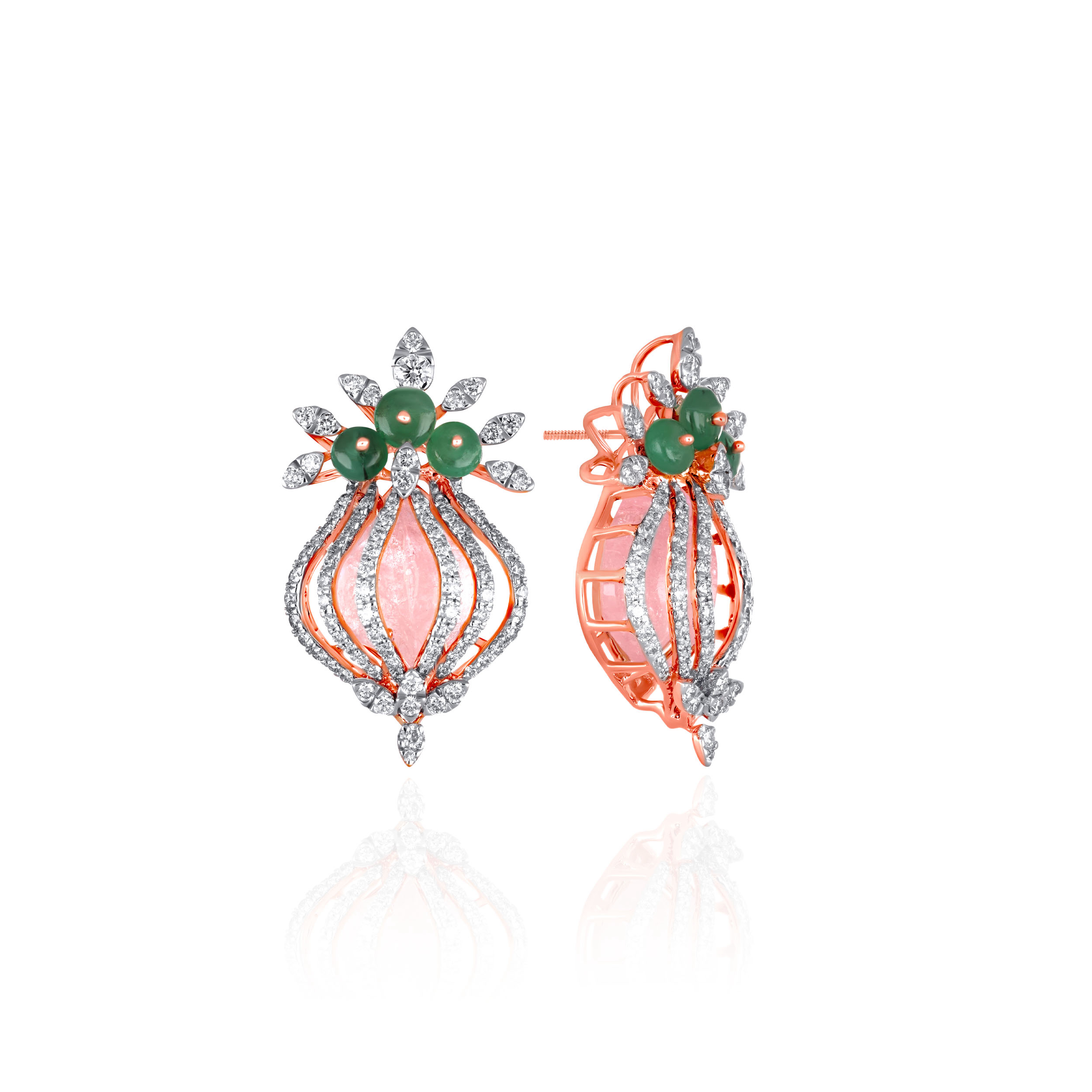 Evergreen Blossom Diamond Earrings - Senco Gold and Diamonds