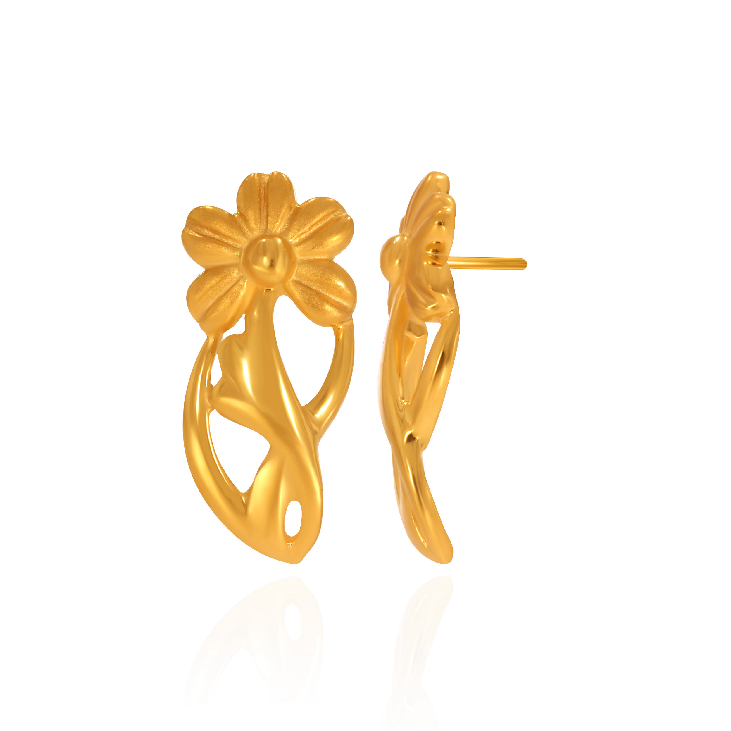 Bloom Radiance Gold Studs - Senco Gold and Diamonds