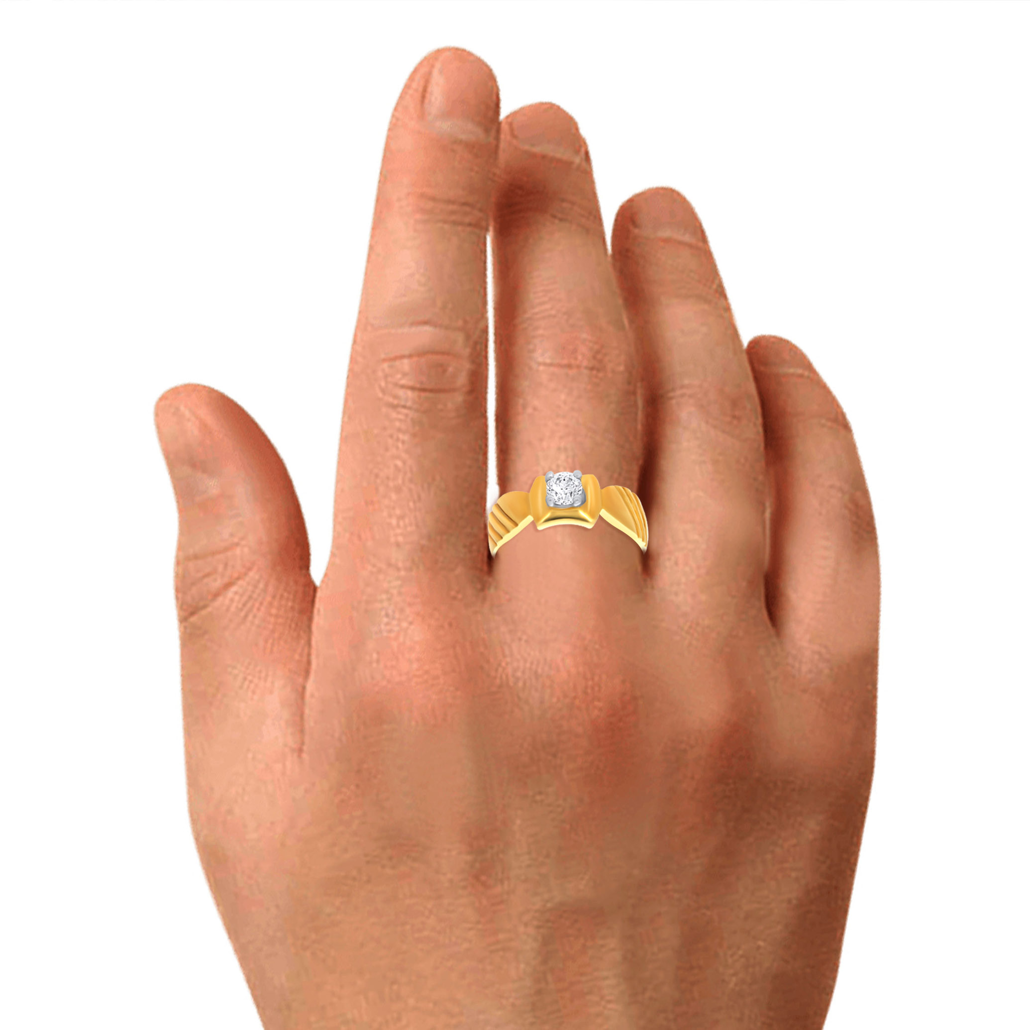Glowing Moments Men Solitaire Ring - Senco Gold and Diamonds