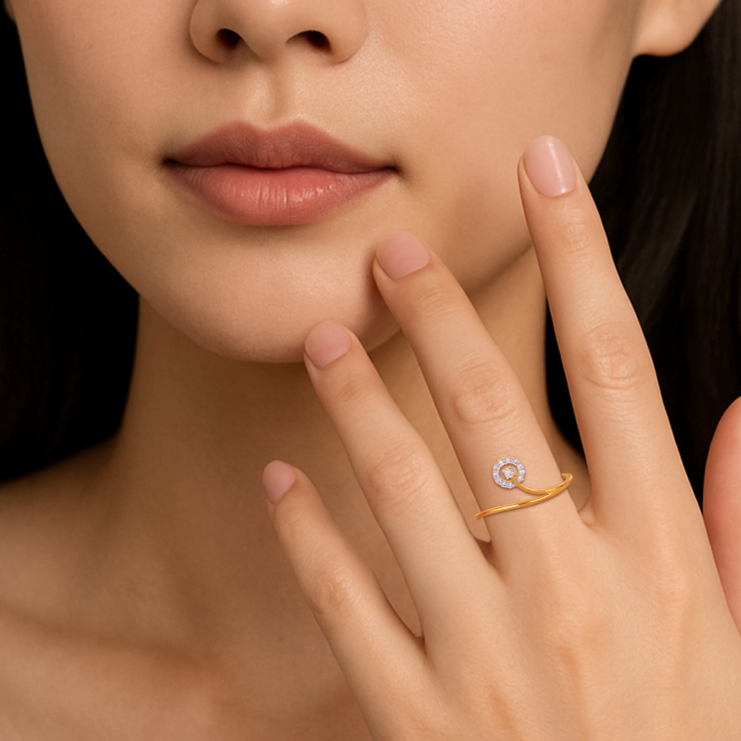 Serene Curve Diamond Ring - Senco Gold and Diamonds
