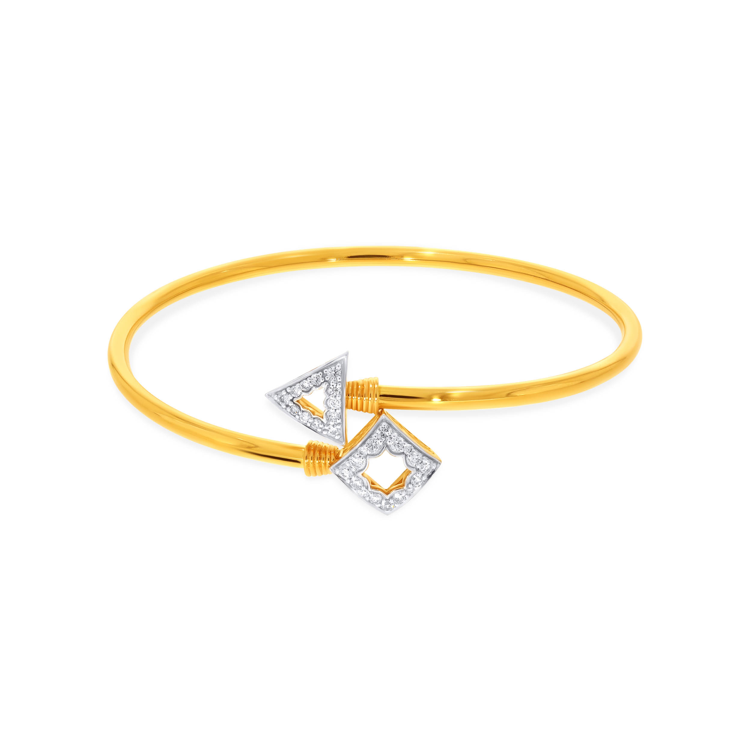 Geometric Glam Diamond Noa Bangle - Senco Gold and Diamonds