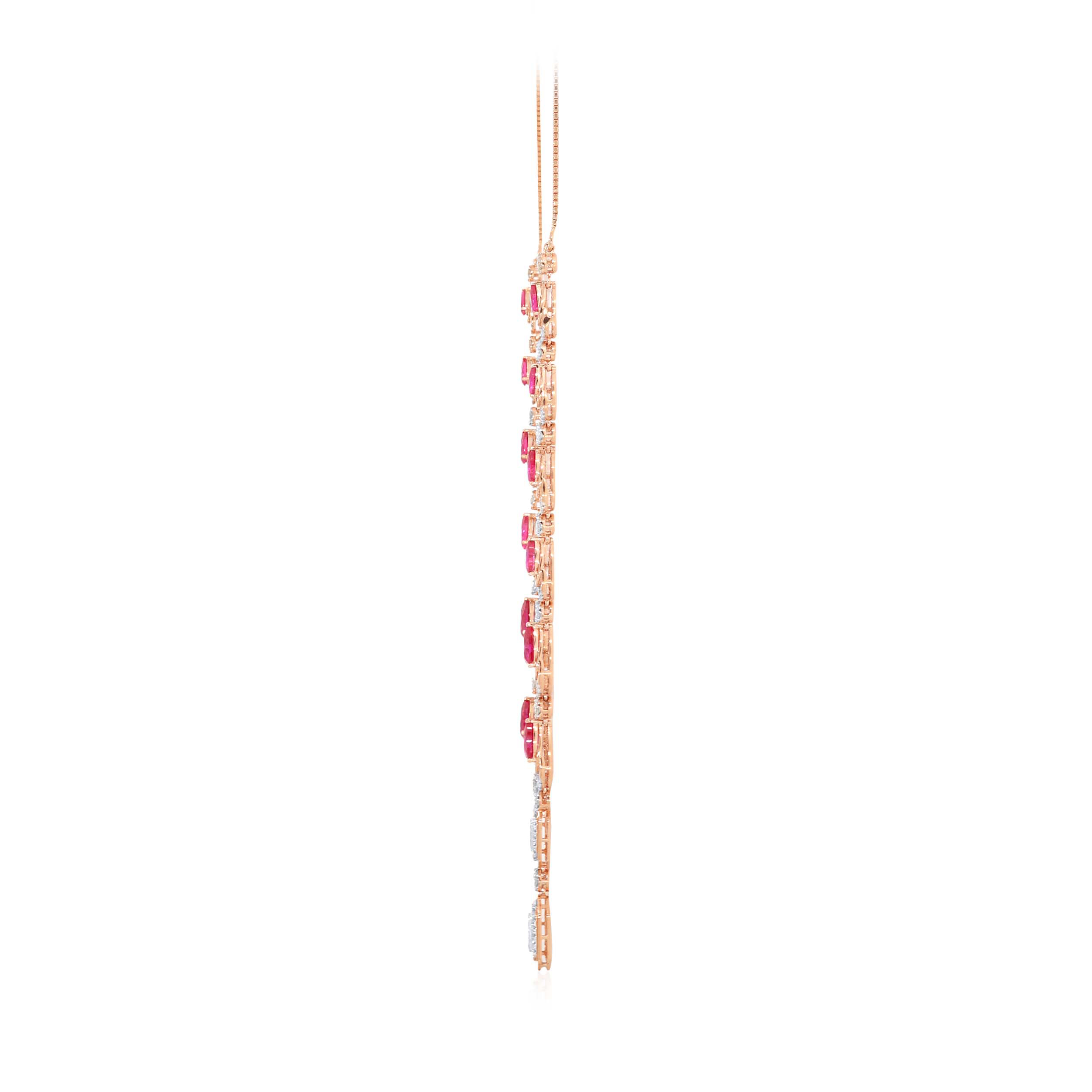 Rosy Droplet Diamond Necklace - Senco Gold and Diamonds
