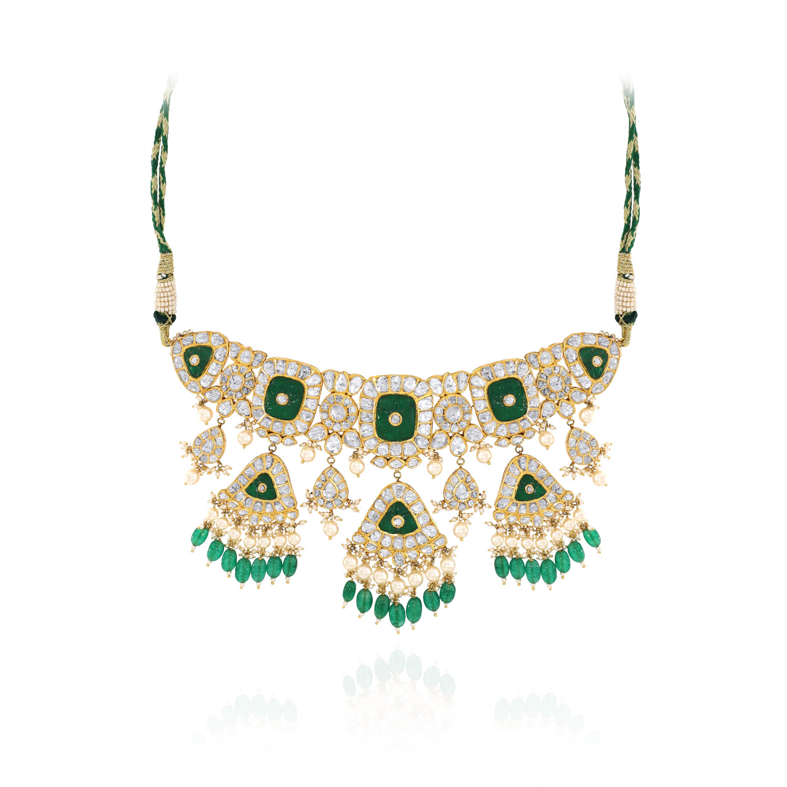 Mughal Muse Polki Kundan Choker - Senco Gold and Diamonds