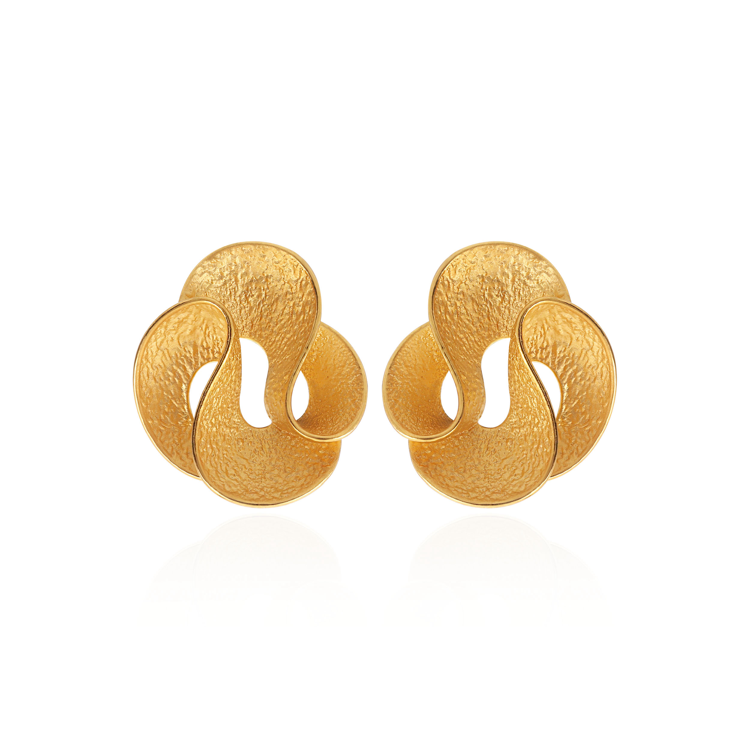 Chic Swirl Gold Studs - Senco Gold and Diamonds