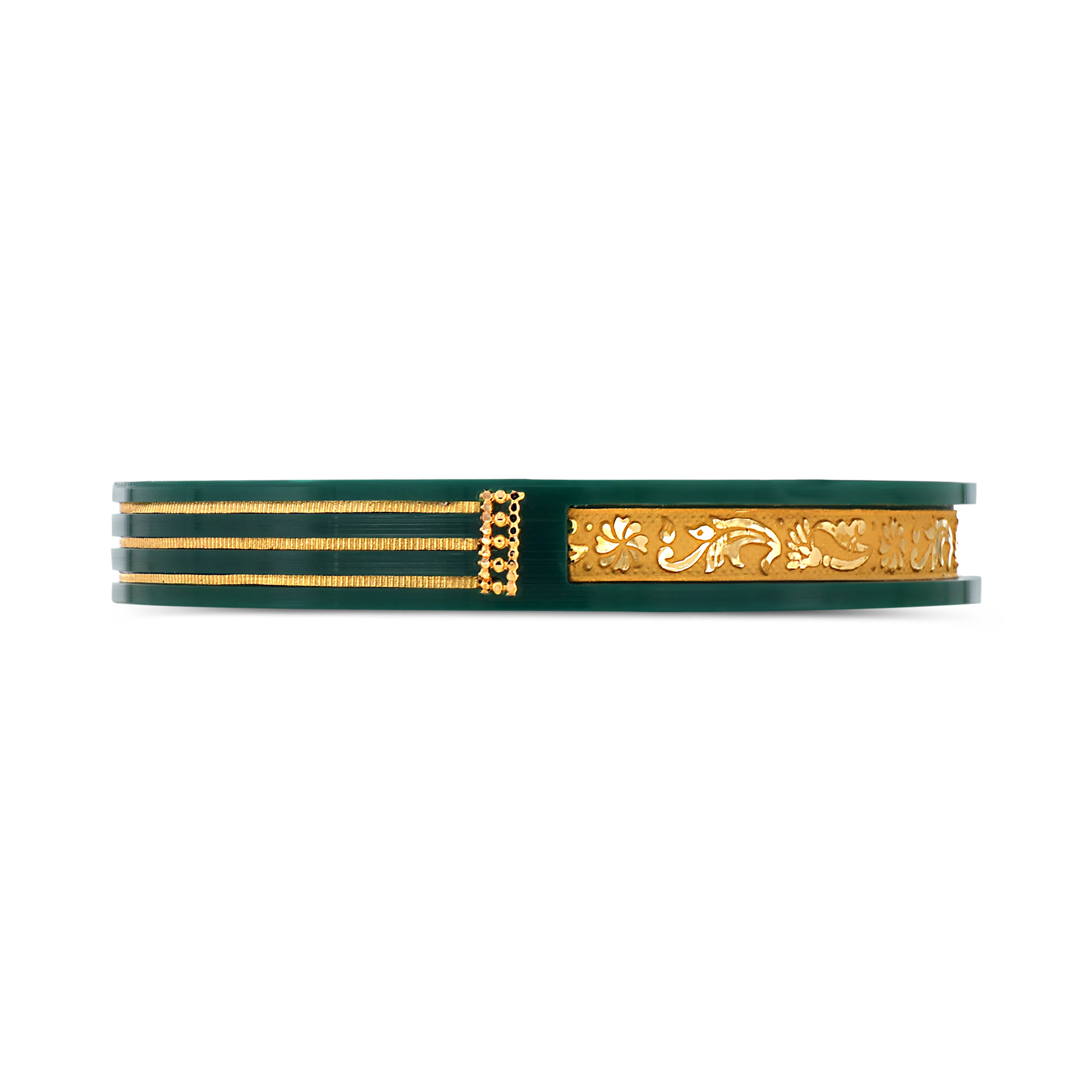 Unity in Bloom Gold Pola Bangle - Senco Gold and Diamonds