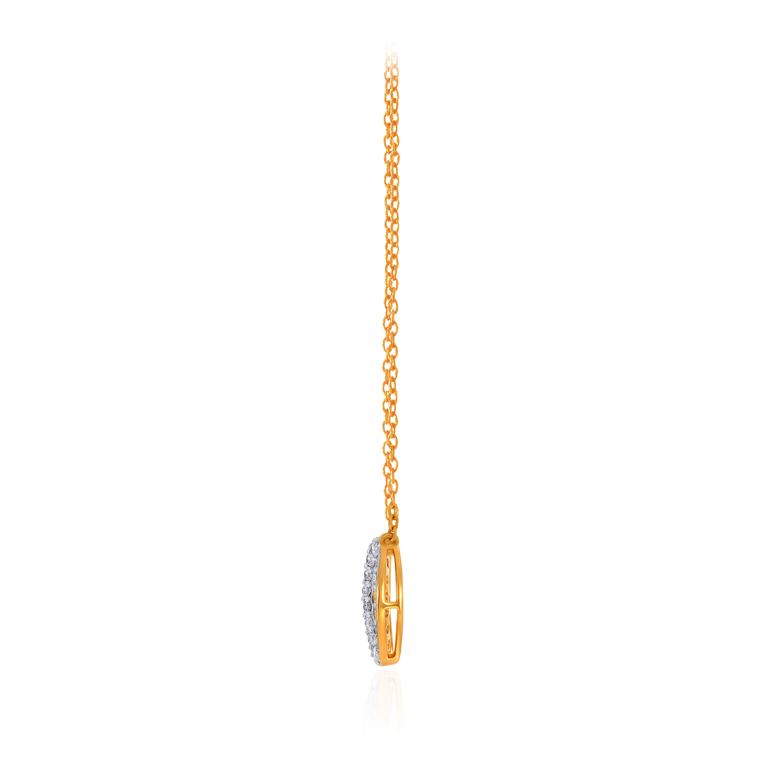 Brilliant Oval Diamond Chain Pendant - Senco Gold and Diamonds