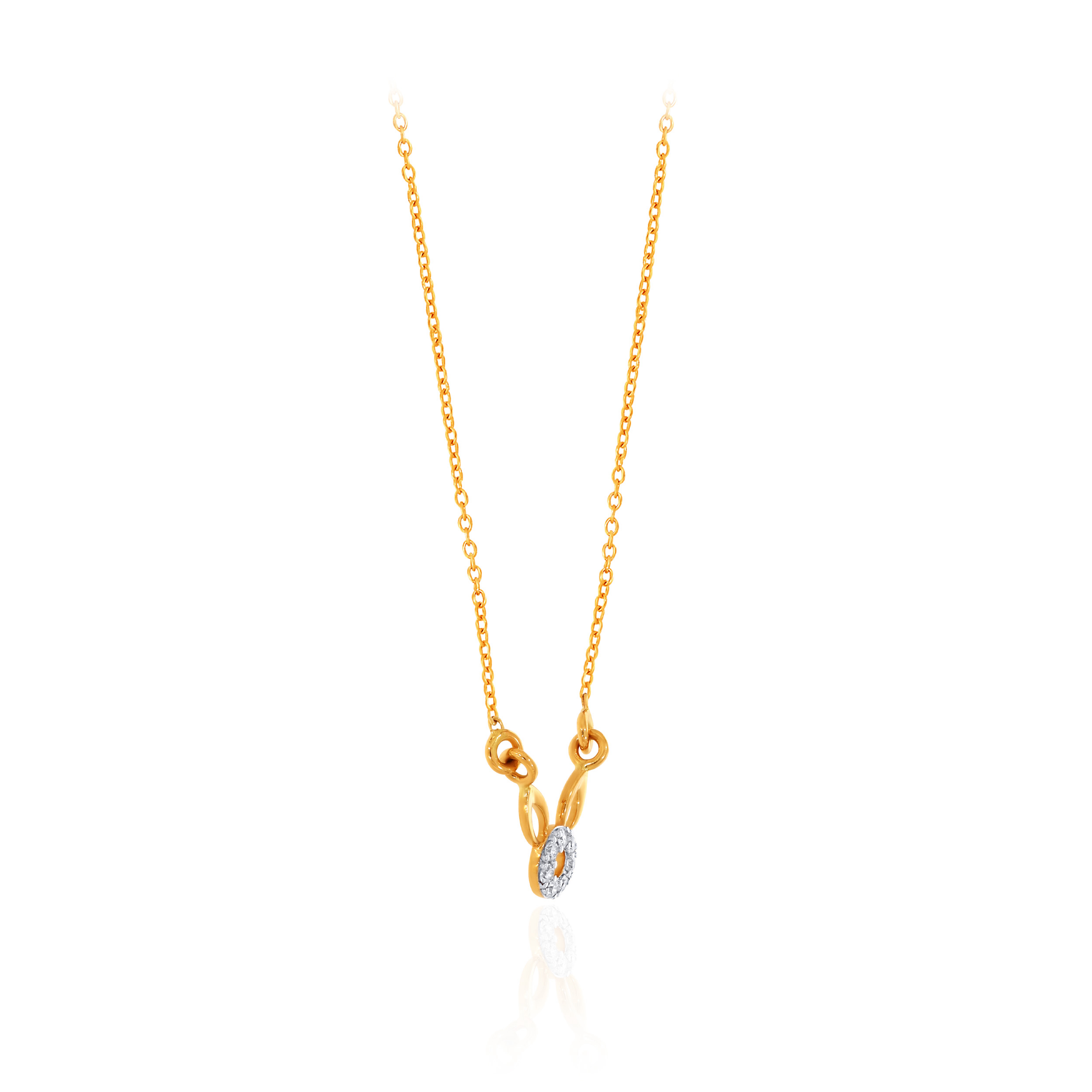 14K Yellow Gold Kids Diamond Chain Pendant-DCP-D000790398 - Senco Gold and Diamonds