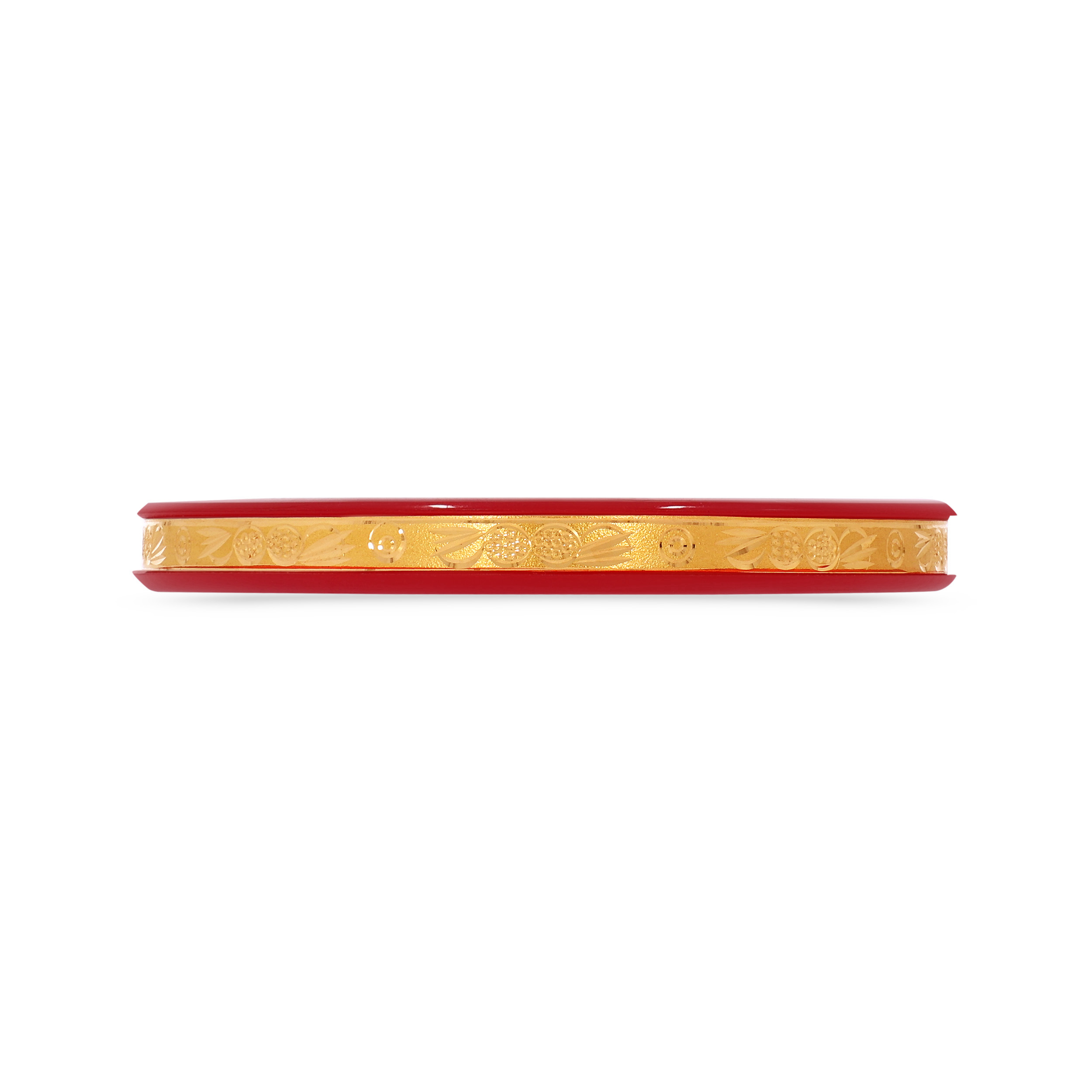 Forever Elegant Channel Gold Pola Bangle - Senco Gold and Diamonds