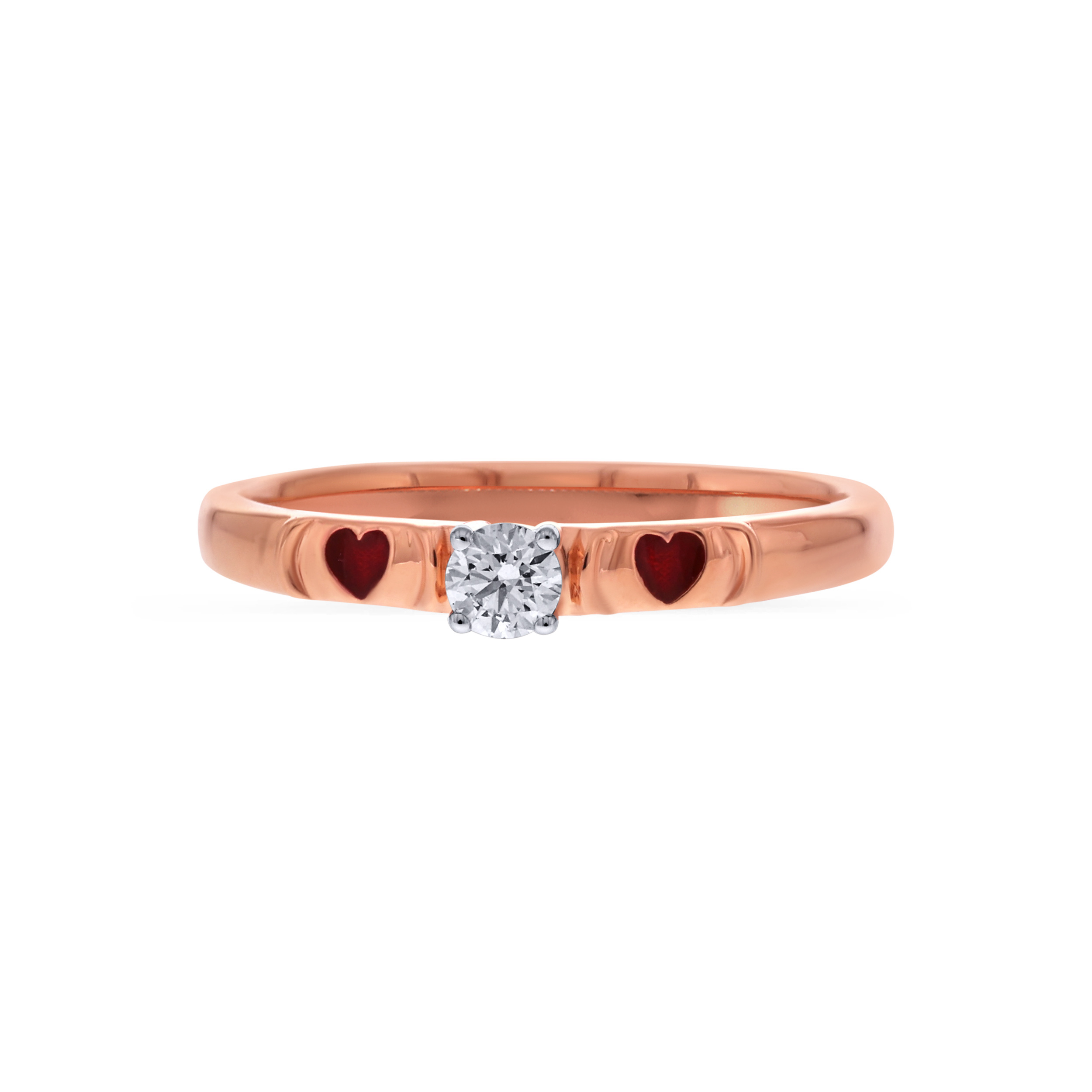 Dual Sweethearts Solitaire Ring - Senco Gold and Diamonds