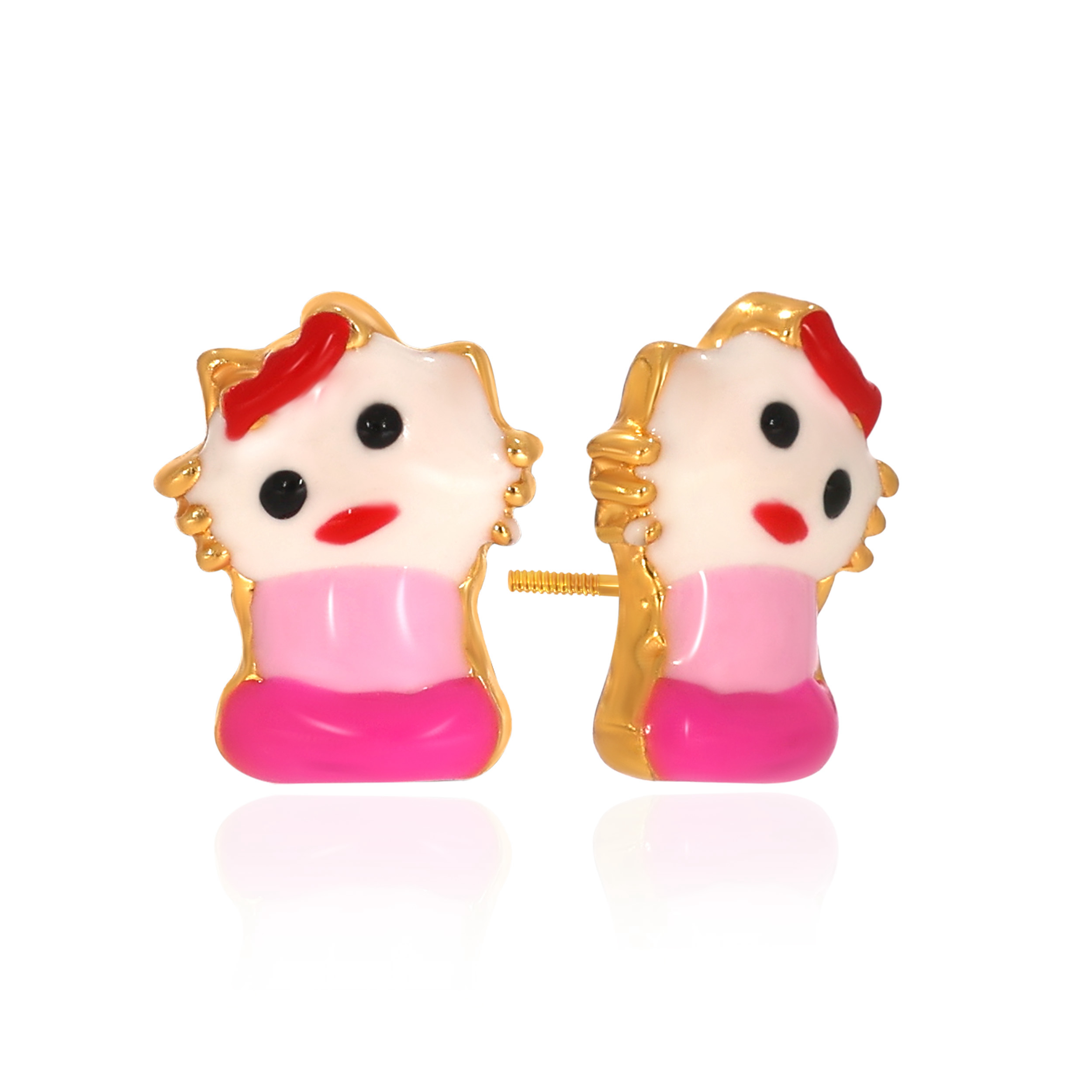 Cheeks Of Roses Kids' Gold Studs - Senco Gold and Diamonds