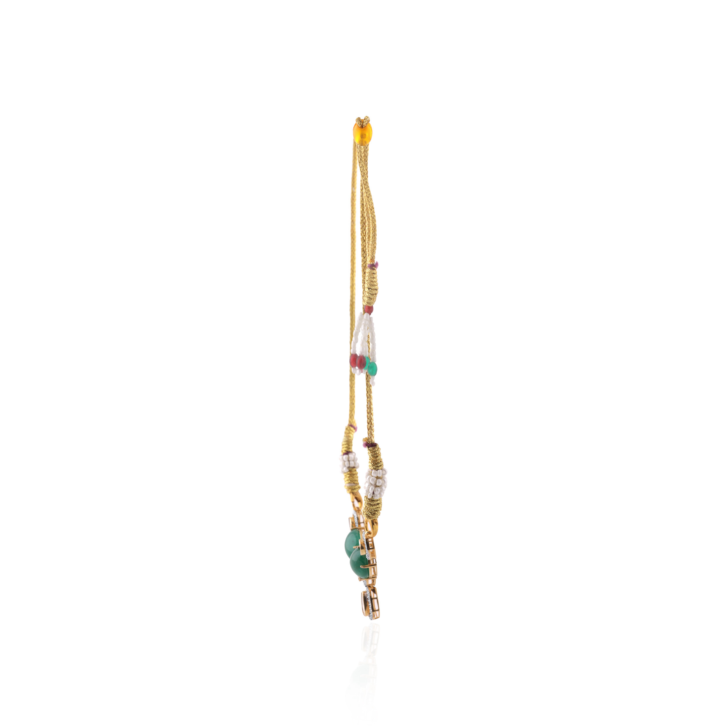 Emerald Dewdrop Polki Diamond Pendant - Senco Gold and Diamonds