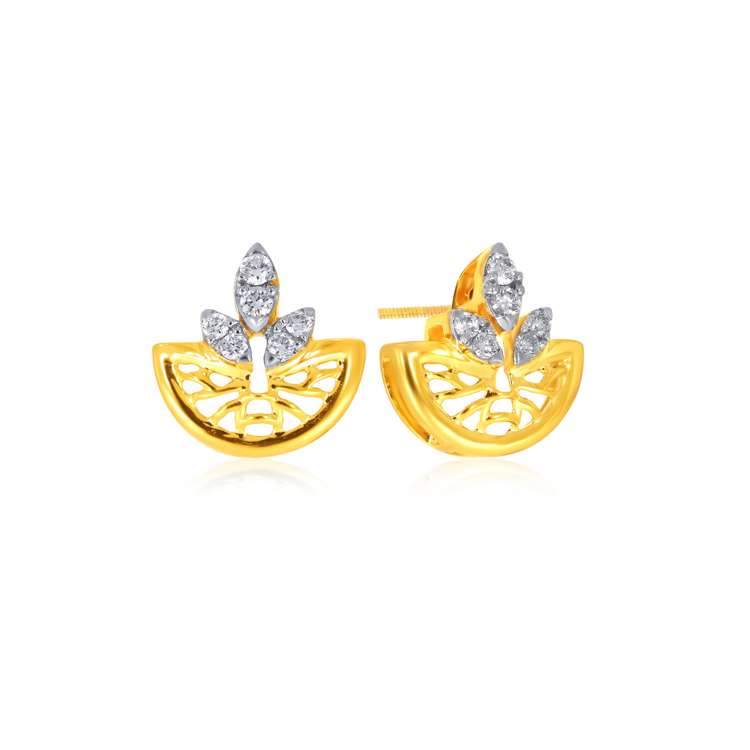 Shiny Diya Diamond Studs - Senco Gold and Diamonds