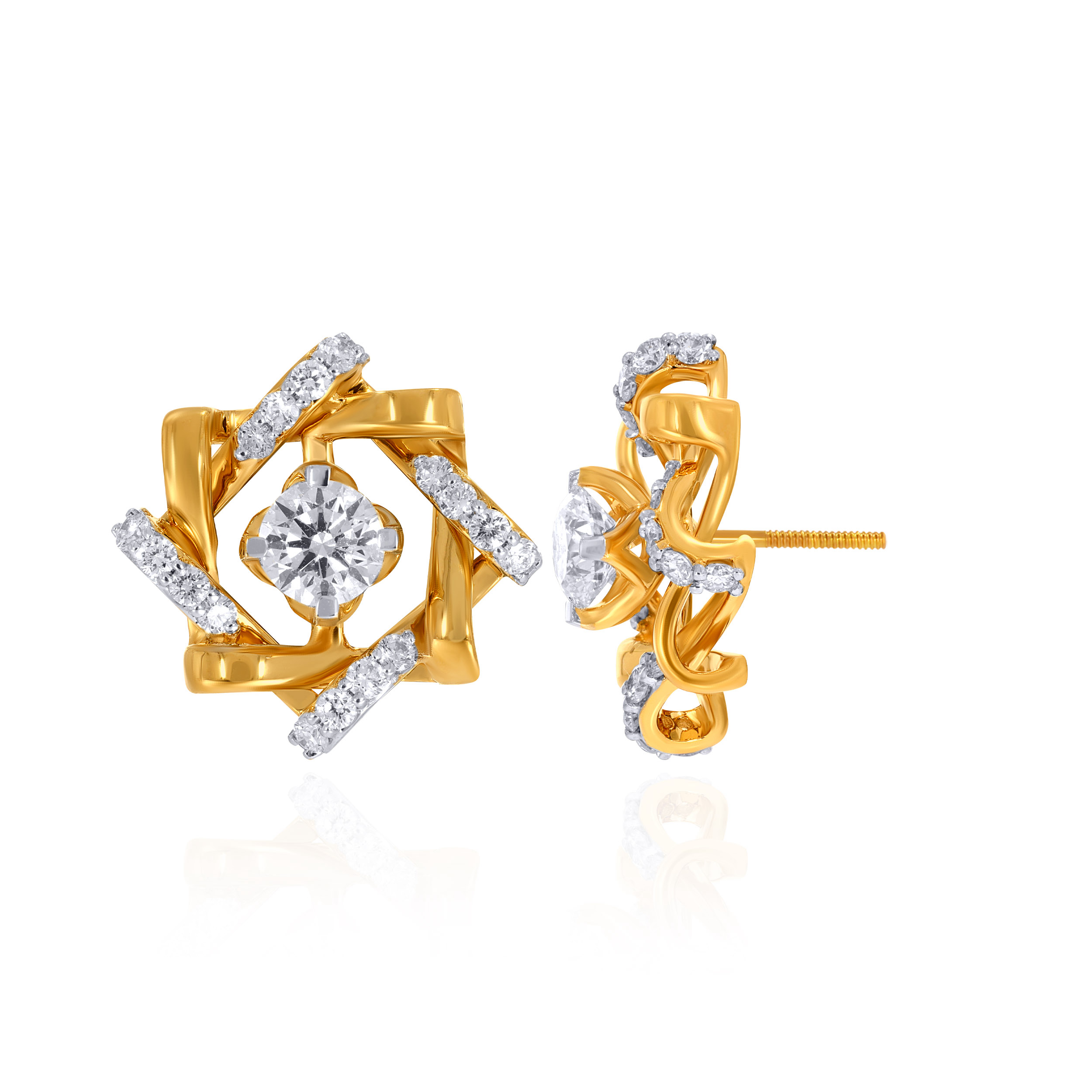 Twist Mirage Diamond Studs - Senco Gold and Diamonds