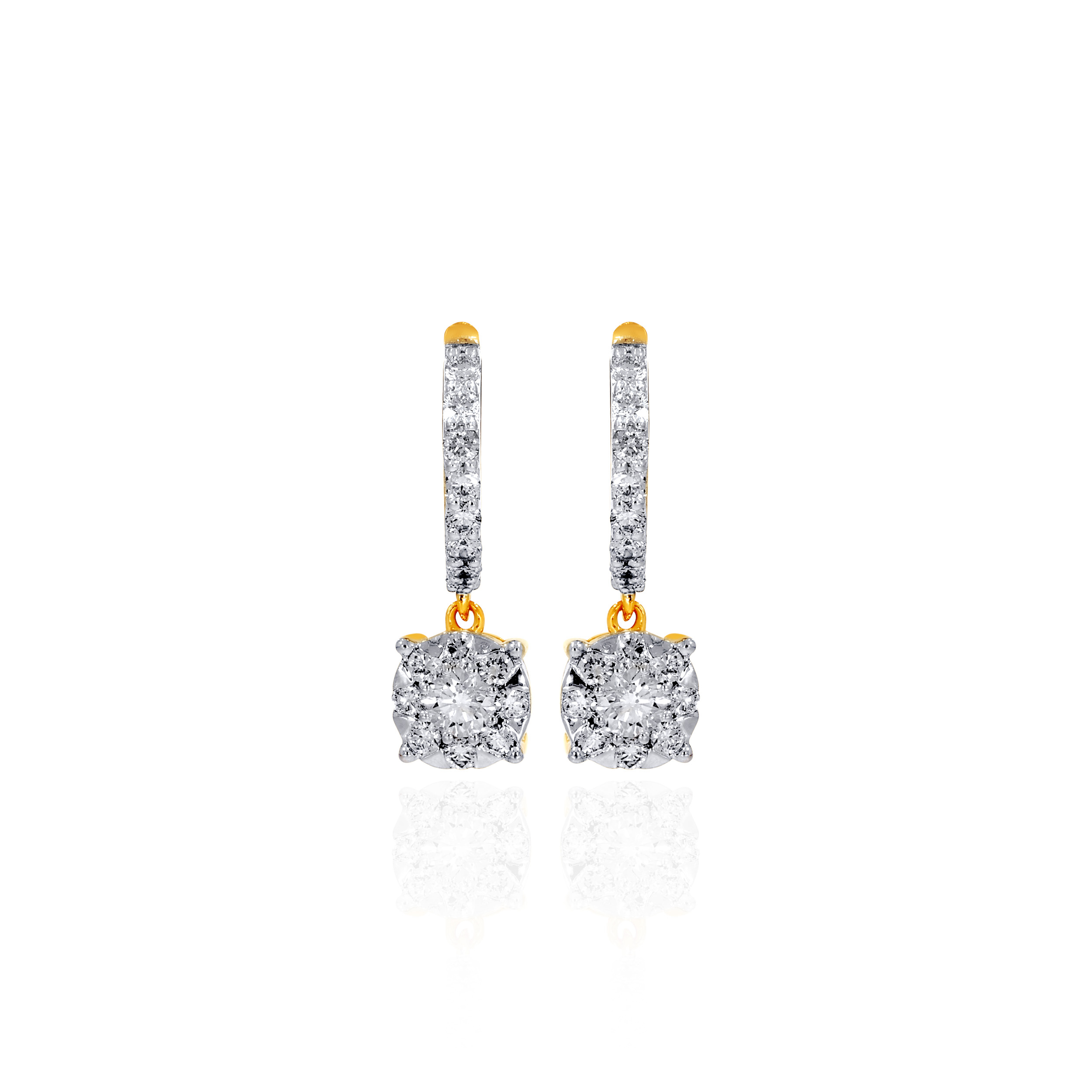 Evening Sparkle Diamond Hoop Earrings - Senco Gold and Diamonds