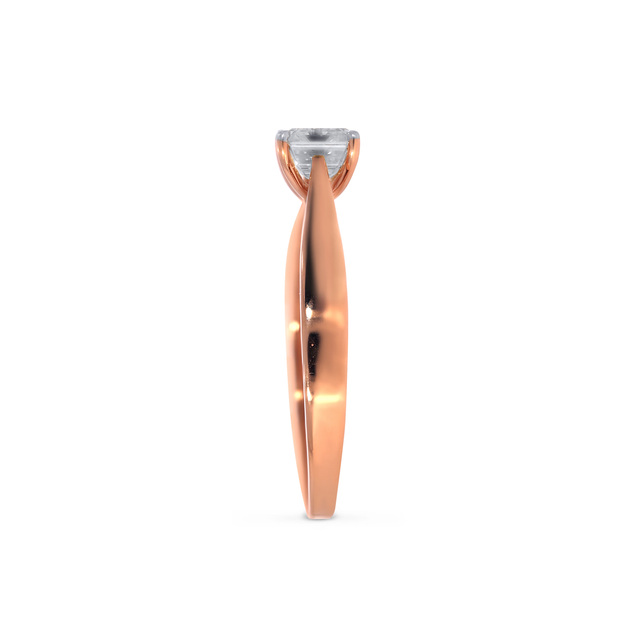 18K Rose Gold Solitaire Ring-DLR-D000756408 - Senco Gold and Diamonds