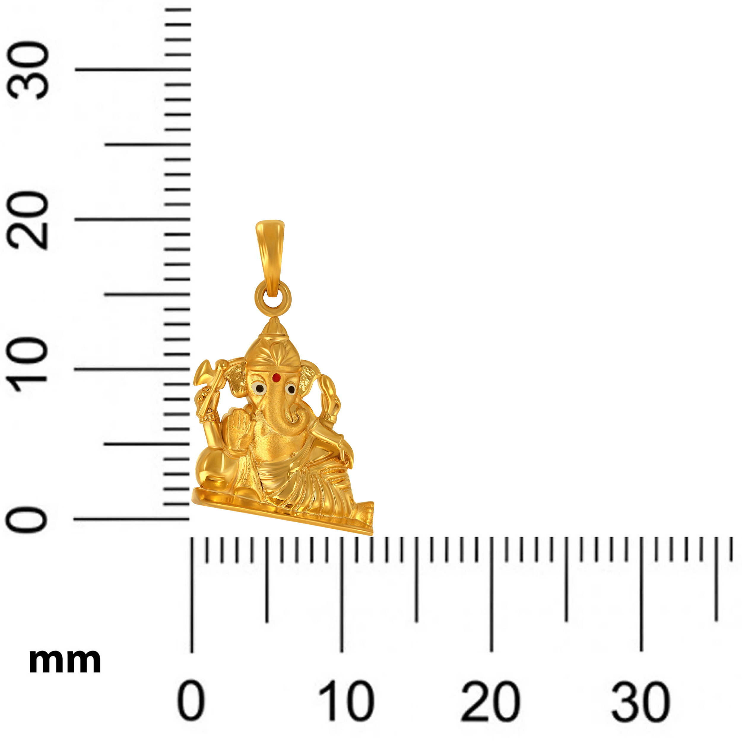 Vighnaharta Grace Gold Pendant - Senco Gold and Diamonds