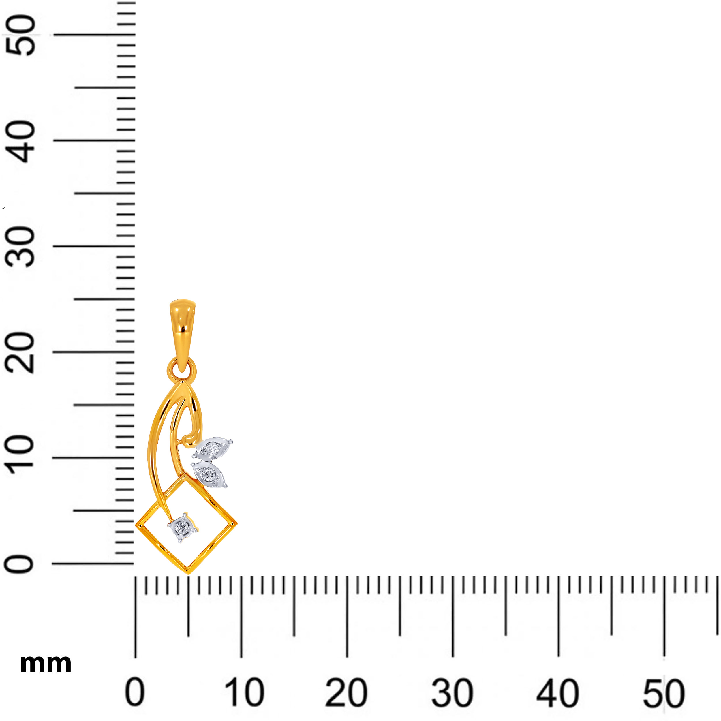 Twist & Glint Diamond Drop Pendant - Senco Gold and Diamonds
