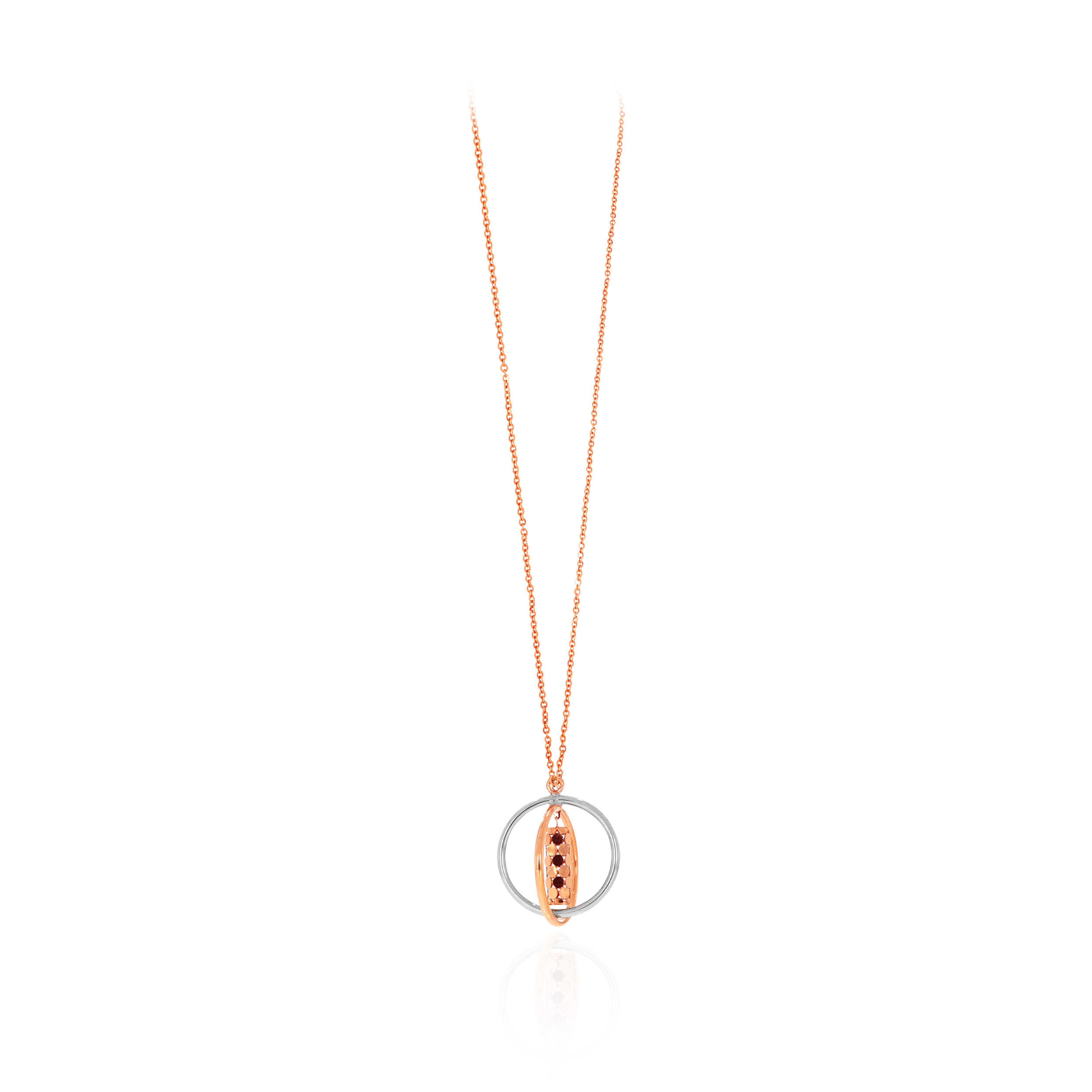 Intertwined Circles Rose Gold Chain Pendant - Senco Gold and Diamonds