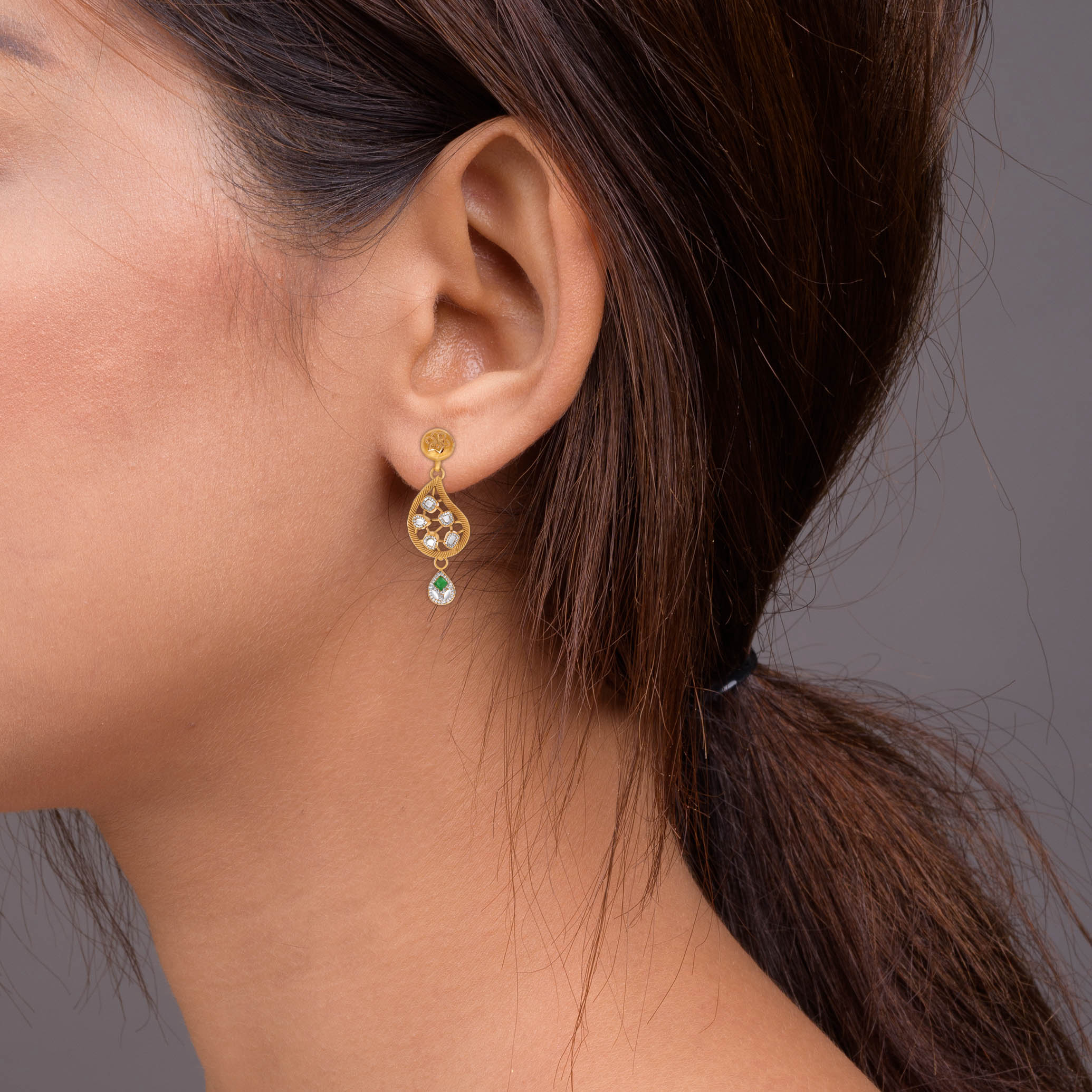 22K Yellow Gold Earrings-GPGN-D000760635 - Senco Gold and Diamonds