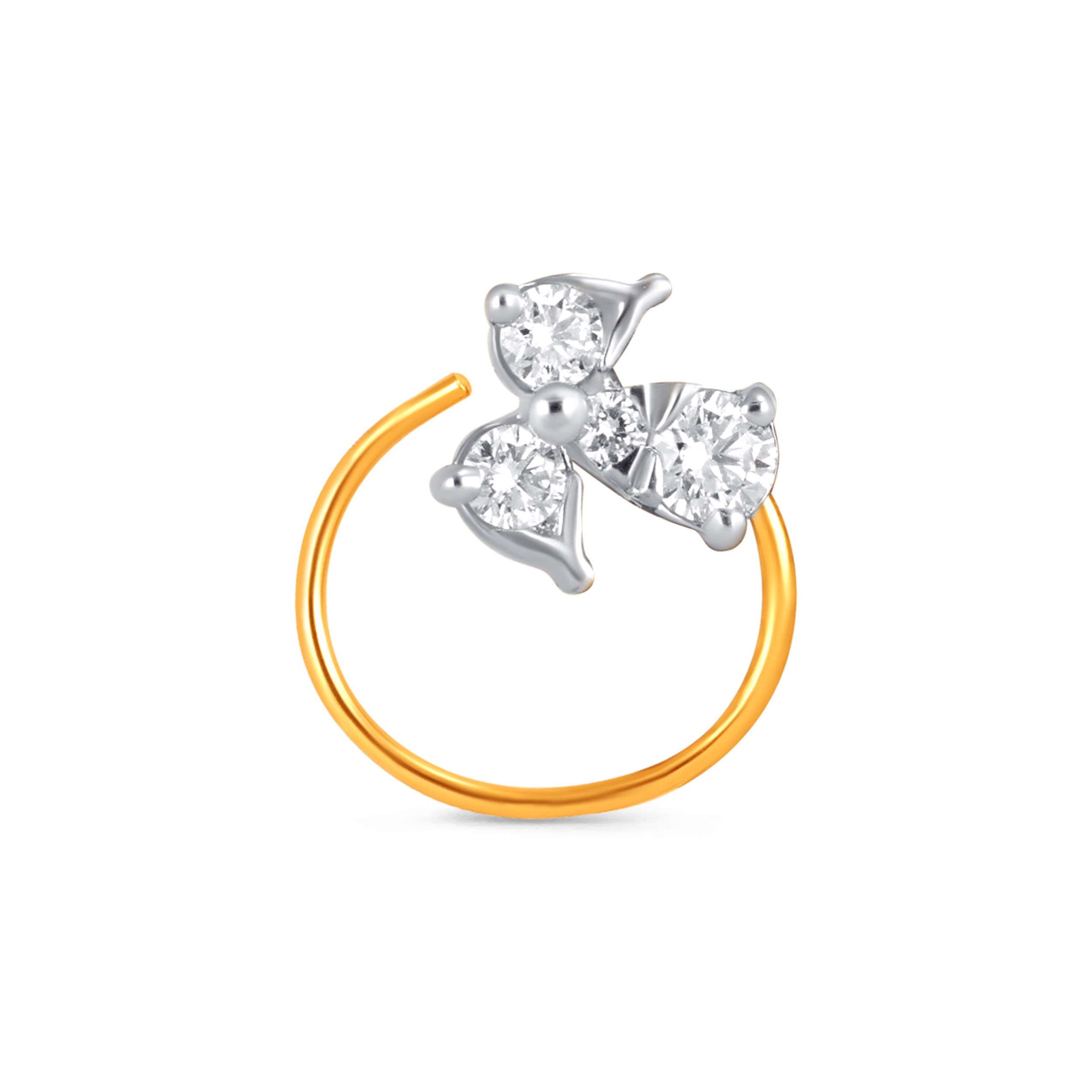 Cloverlight Diamond Nose Pin - Senco Gold and Diamonds