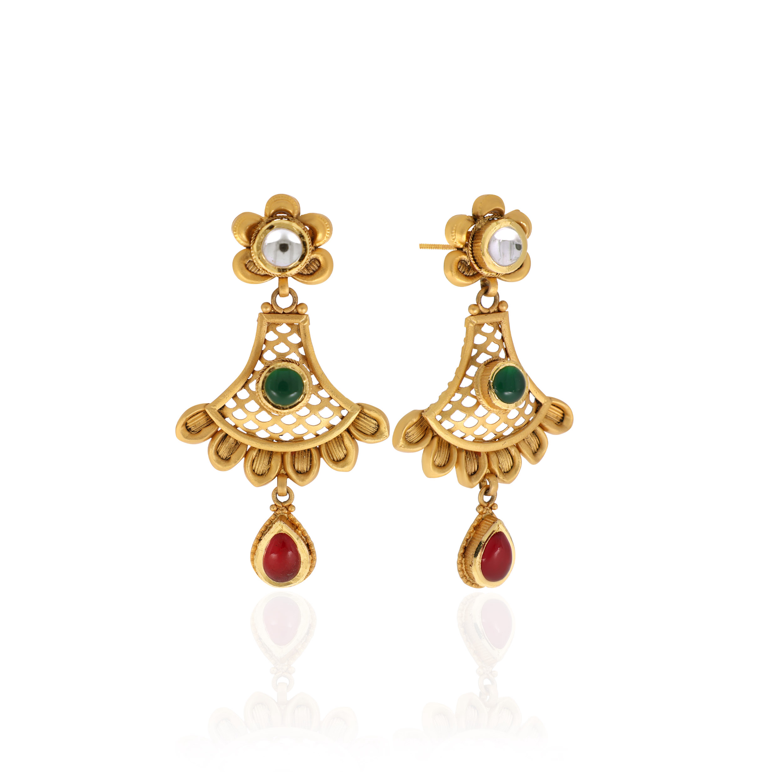22K Yellow Gold Earrings-GPGN-D000595912 - Senco Gold and Diamonds