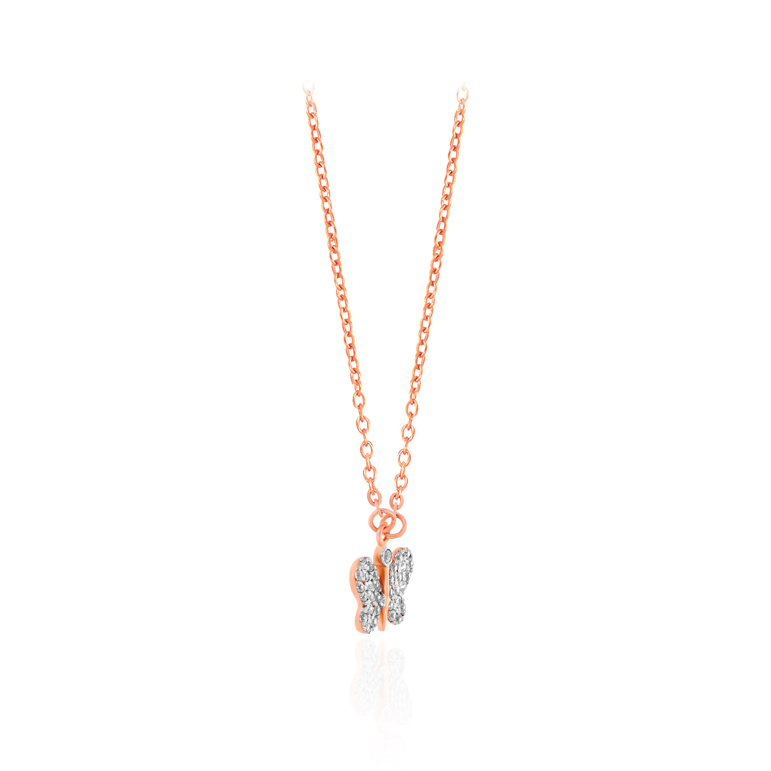Rosé Flutter Gold Pendant - Senco Gold and Diamonds