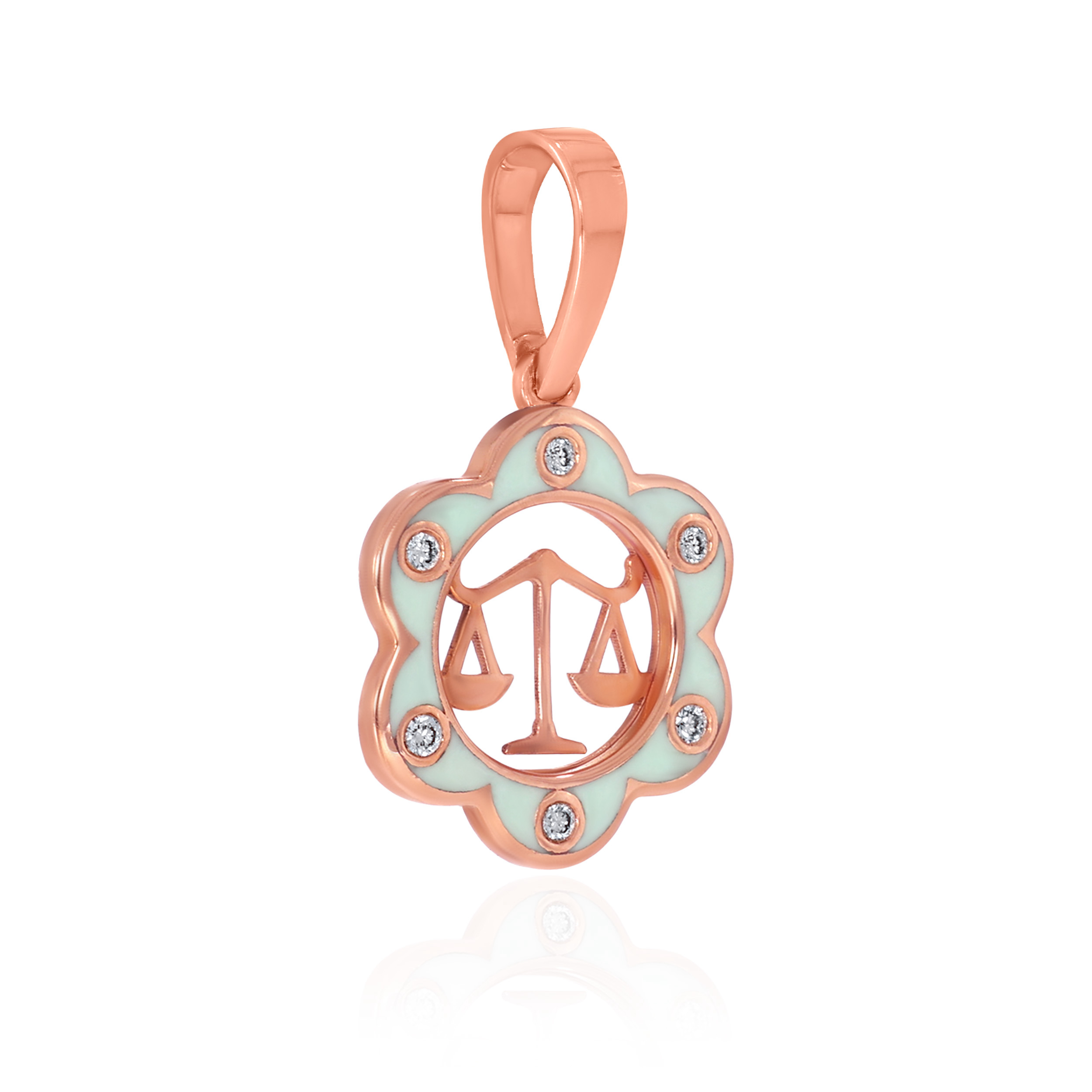 Libra Celestial Balance Diamond Pendant - Senco Gold and Diamonds