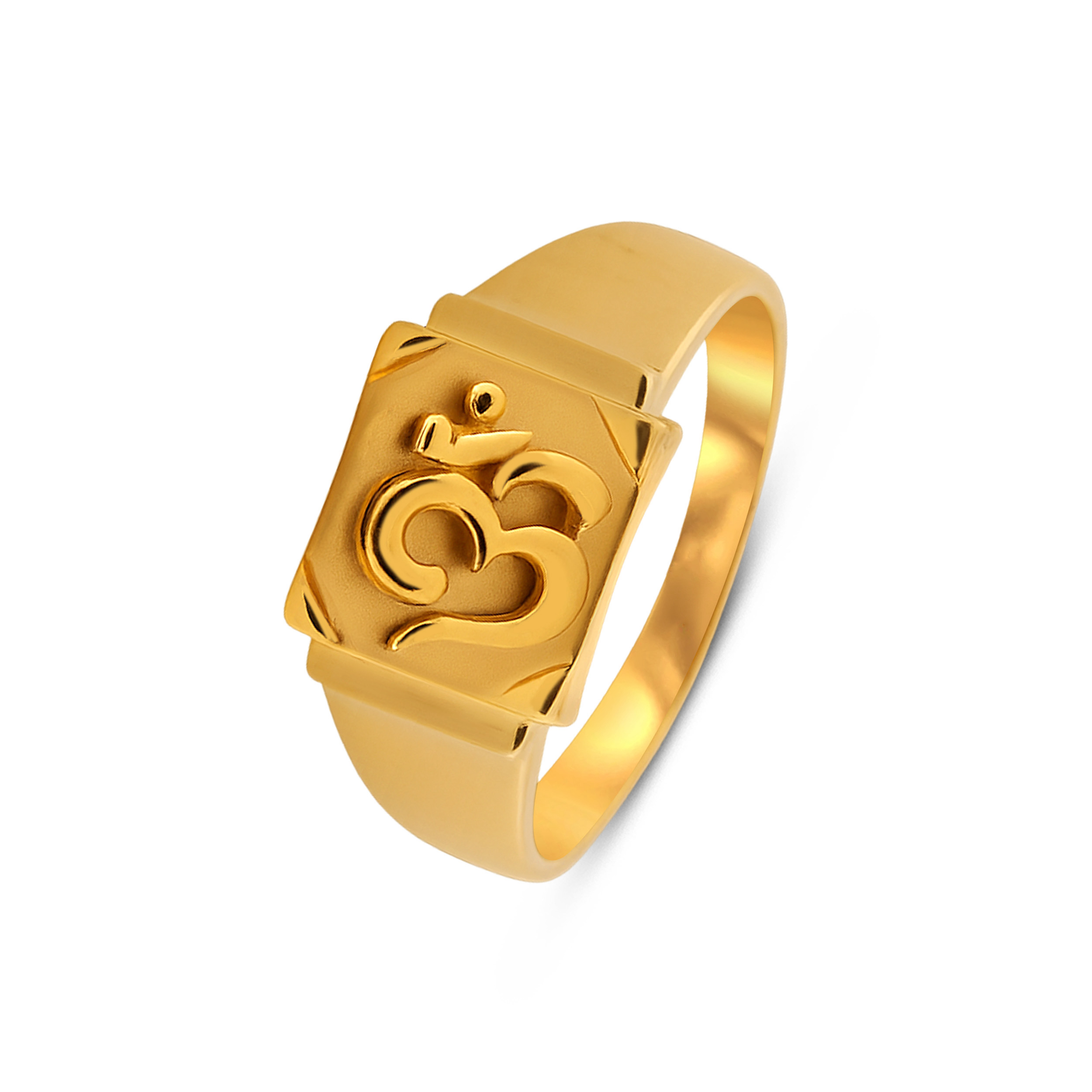 Divine Om Men's Gold Ring - Senco Gold and Diamonds