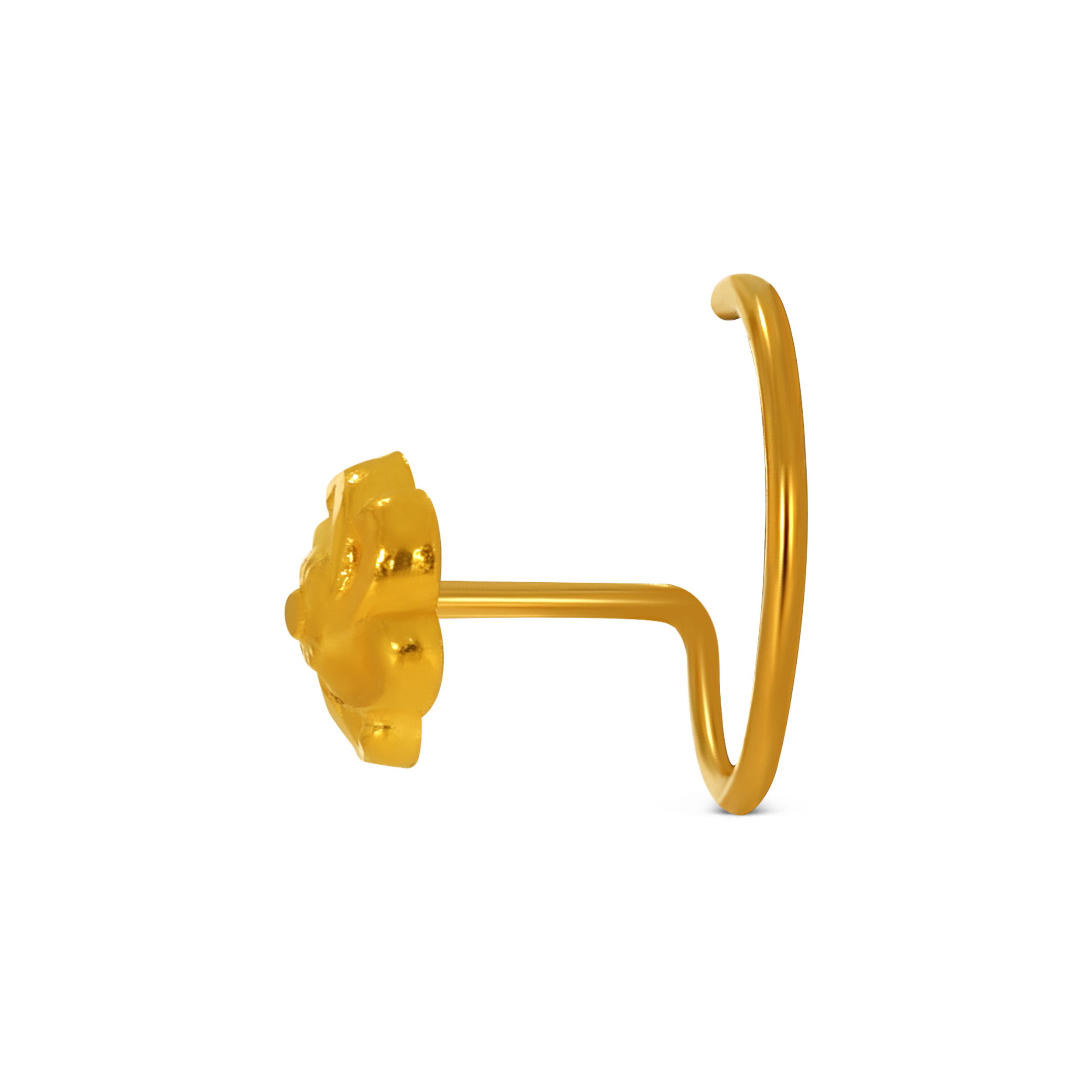 Floret Swirl Gold Nosepin - Senco Gold and Diamonds