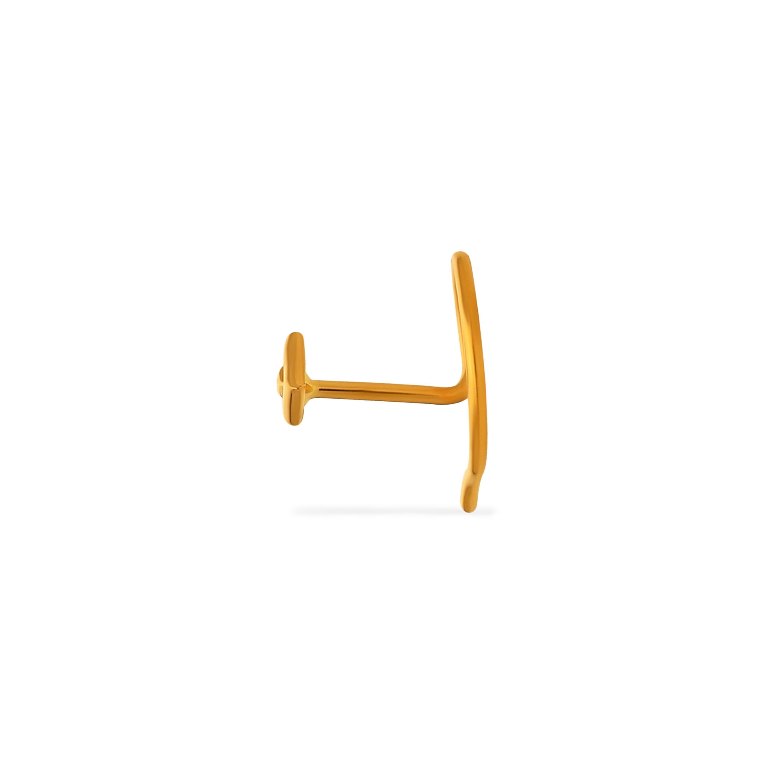 Geo Gleam Gold Nose Pin - Senco Gold and Diamonds