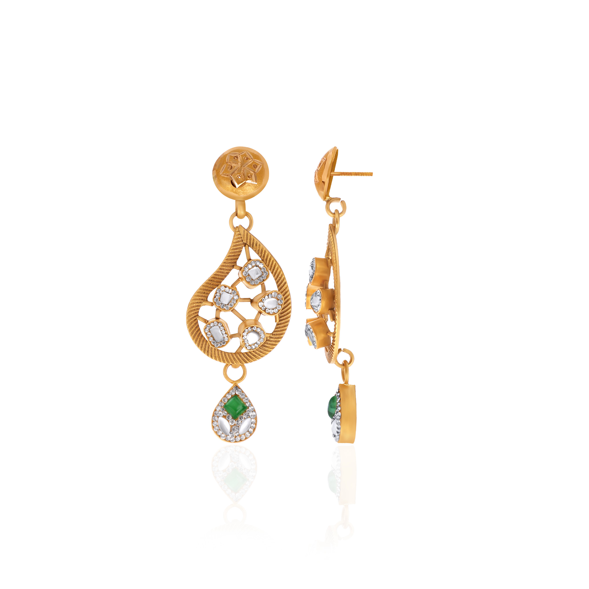 22K Yellow Gold Earrings-GPGN-D000760635 - Senco Gold and Diamonds