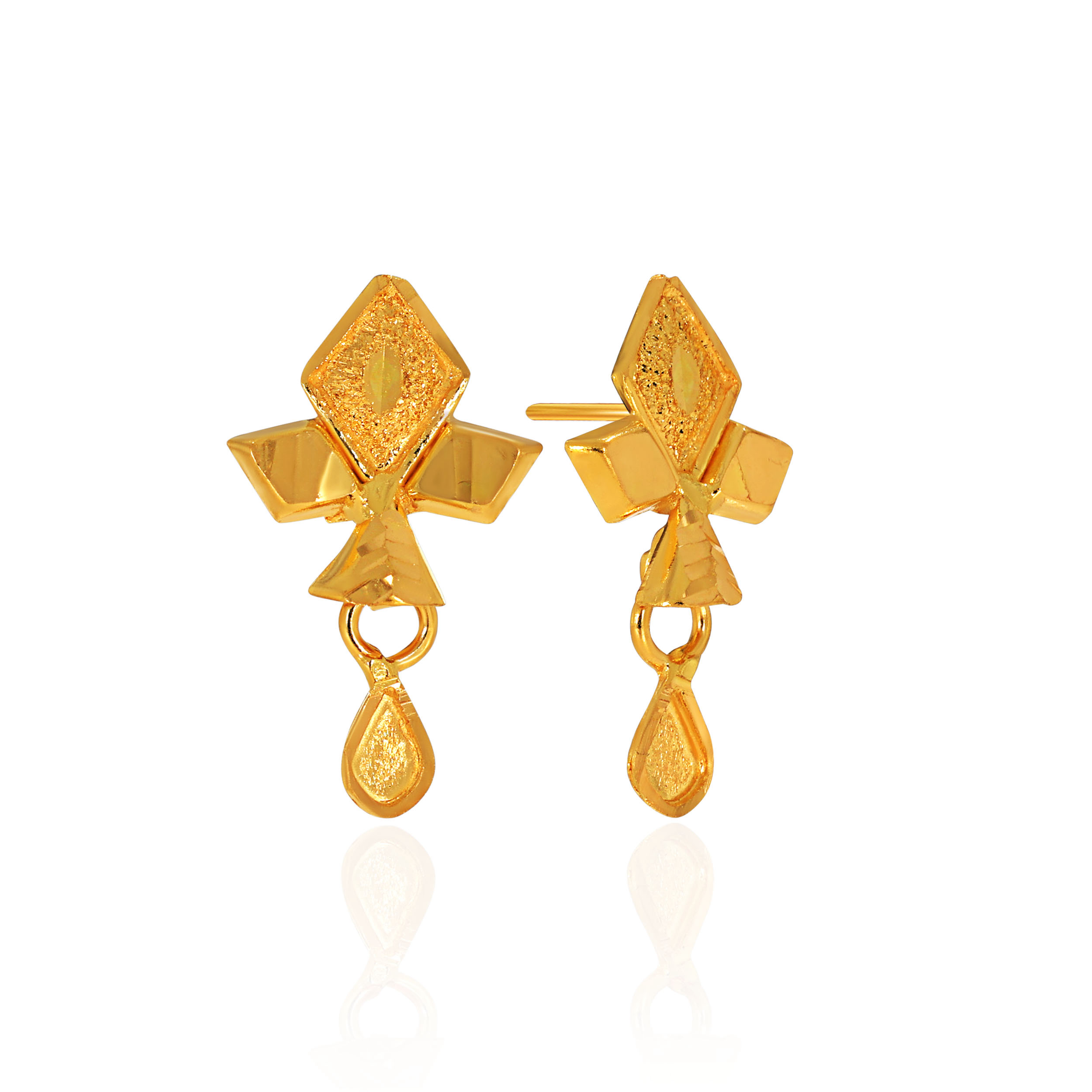22K Yellow Gold Gold Drop Earrings-GP-D000712562 - Senco Gold and Diamonds