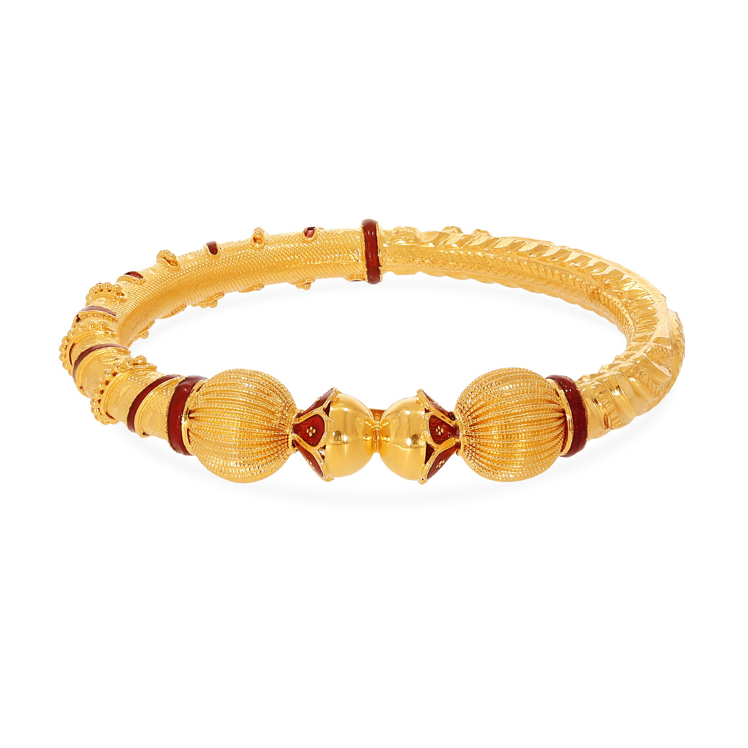 Enchanting Elegance Gold Mukh Bangle - Senco Gold and Diamonds
