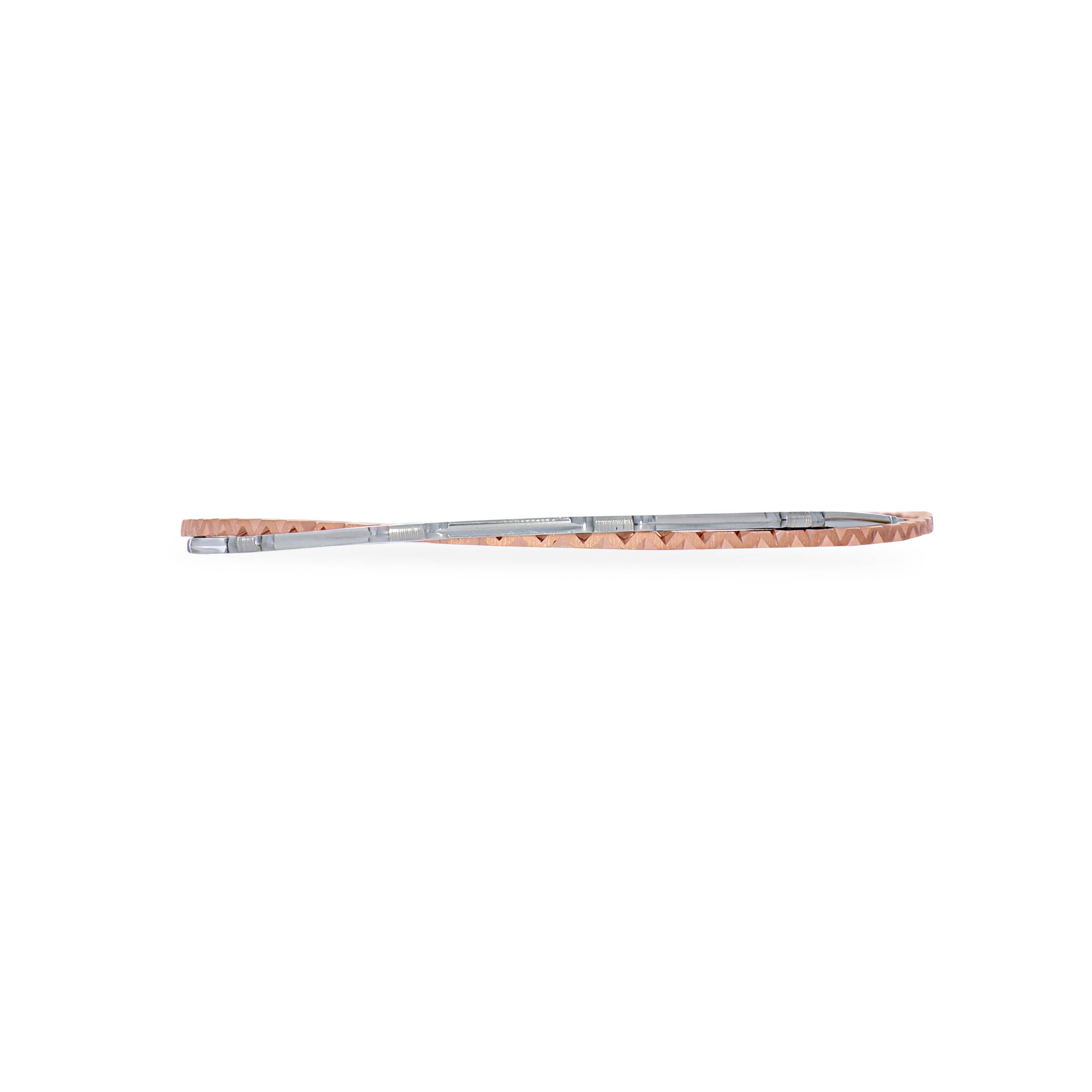 Overlapping Duo Platinum Bangle - Senco Gold and Diamonds