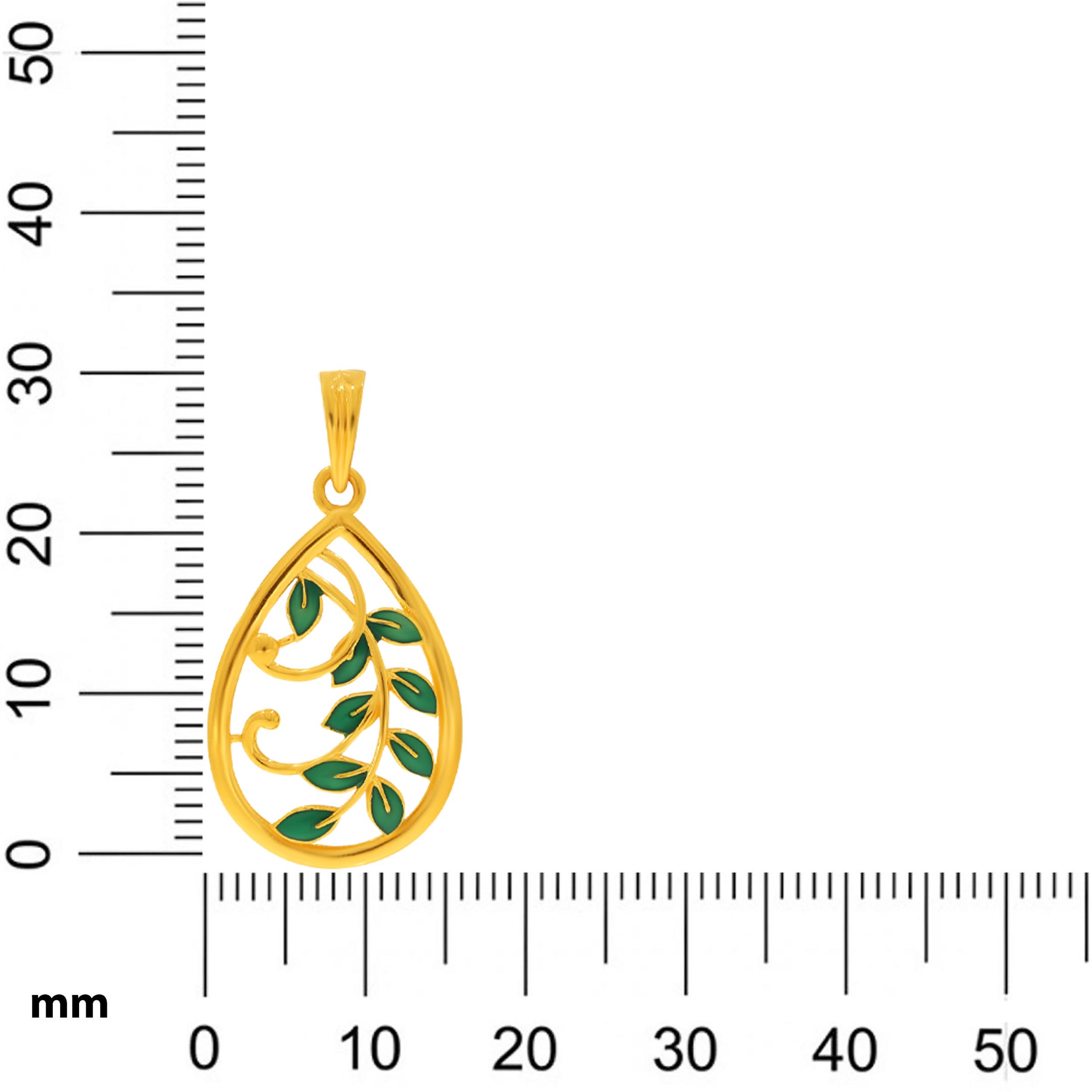 Leafy Drop Gold Pendant - Senco Gold and Diamonds