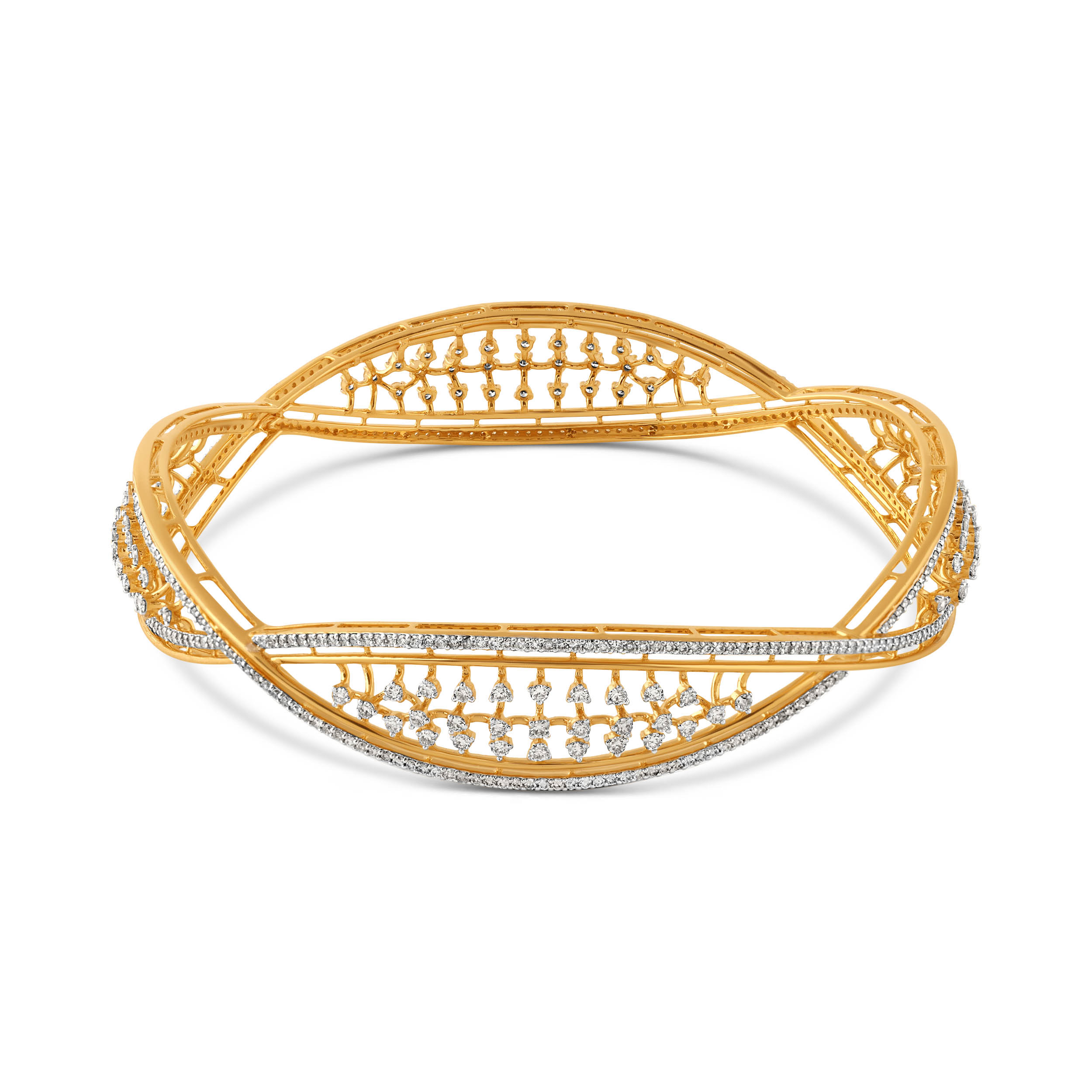 Majestic Weave Diamond Churi - Senco Gold and Diamonds