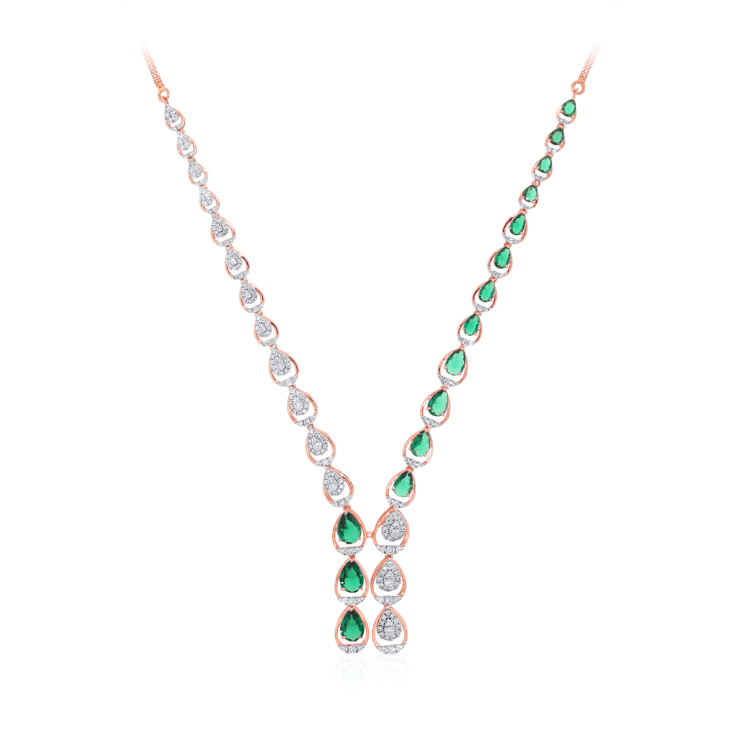 Sleek Duo Diamond Necklace - Senco Gold and Diamonds