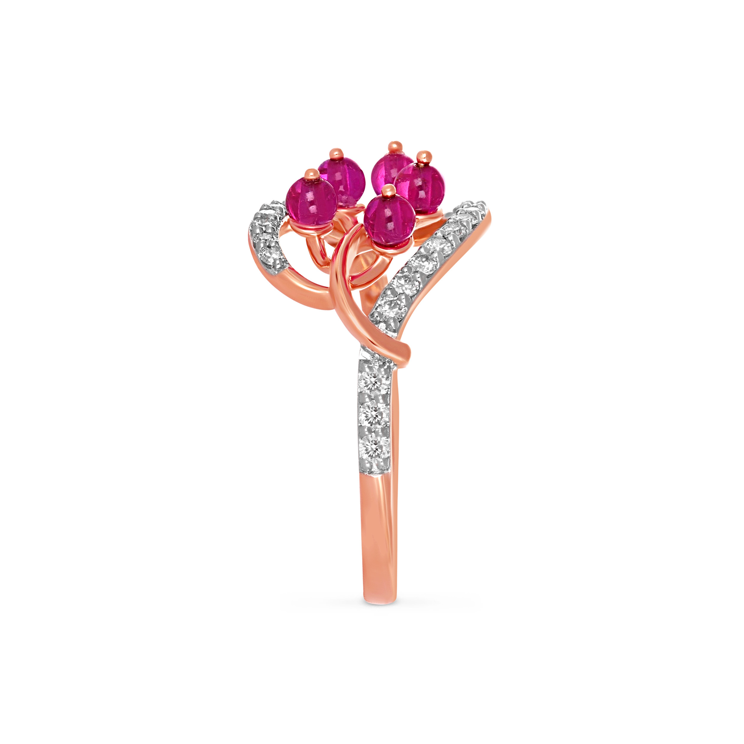 Delicate Berry Cluster Diamond Ring - Senco Gold and Diamonds