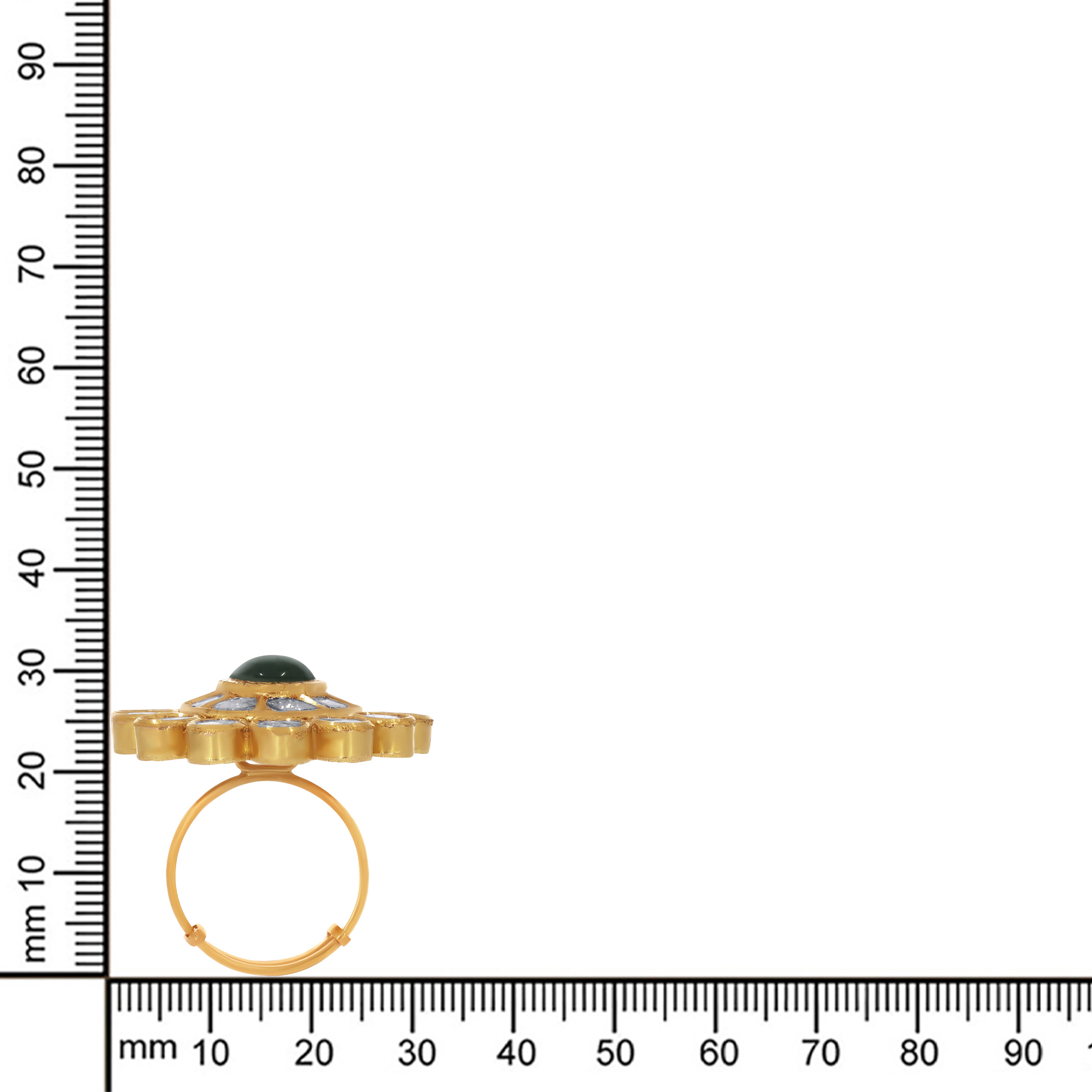 14K Yellow Gold Polki Ring-DLR-D000560237 - Senco Gold and Diamonds