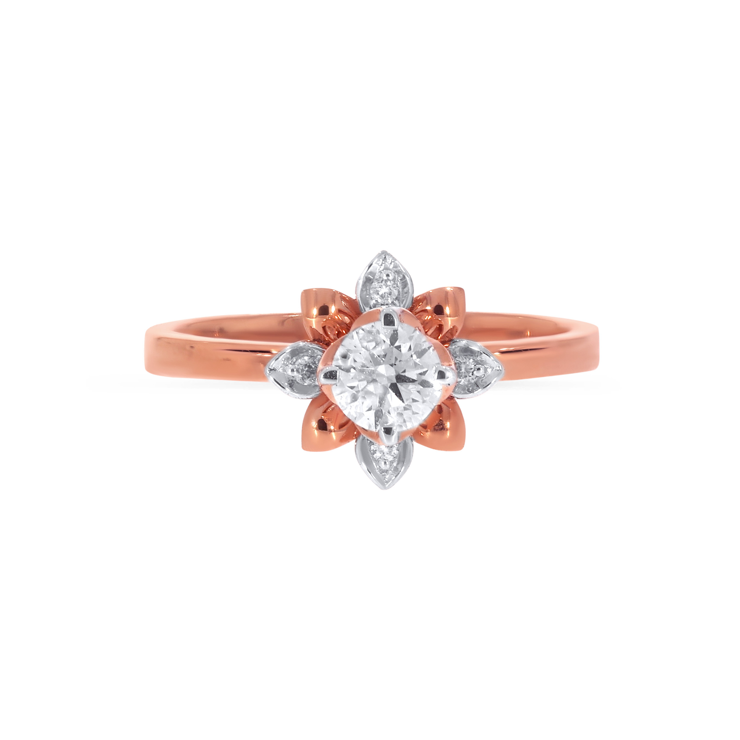 18K Rose Gold Diamond Ring-DLR-D000754611 - Senco Gold and Diamonds