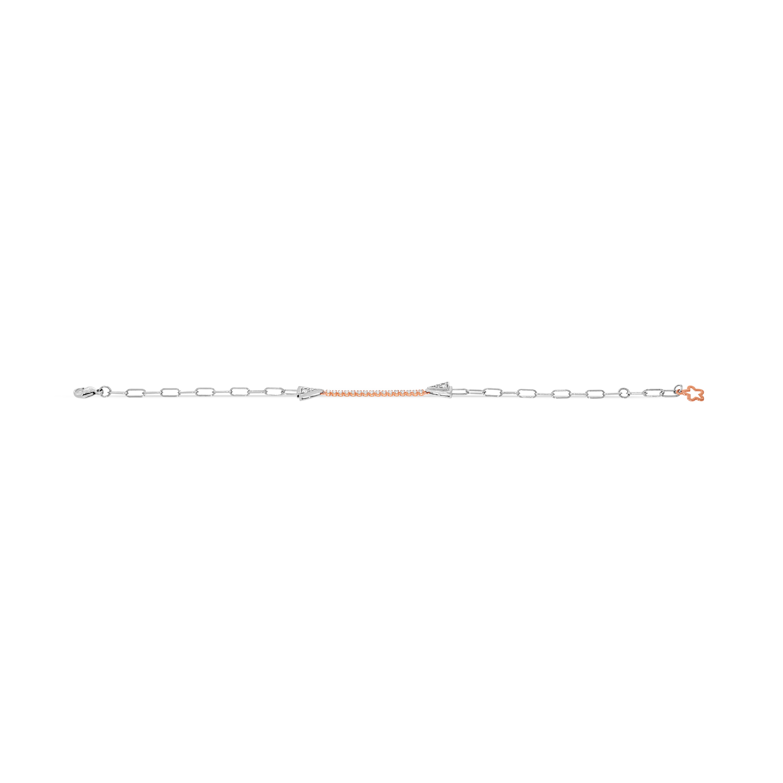 Delicate Dual Tone Platinum Bracelet - Senco Gold and Diamonds