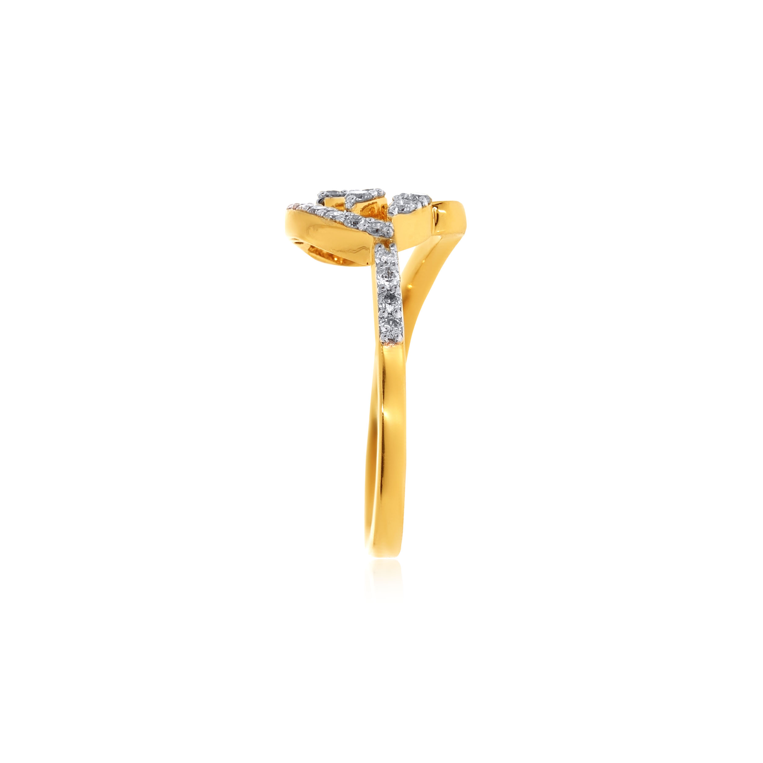 Leafy Wave Diamond Ring - Senco Gold and Diamonds
