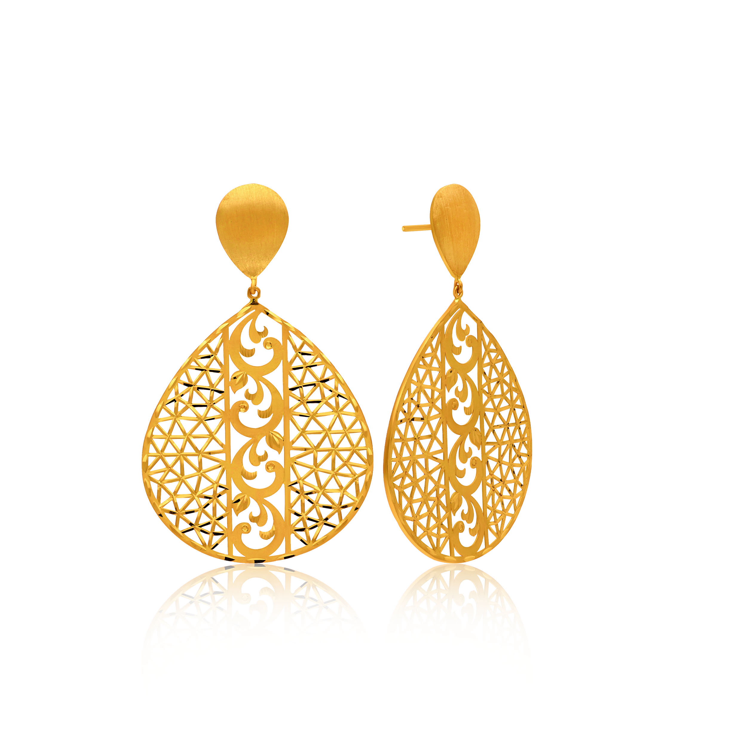 22K Yellow Gold Earrings-GP-SAD0005014 - Senco Gold and Diamonds