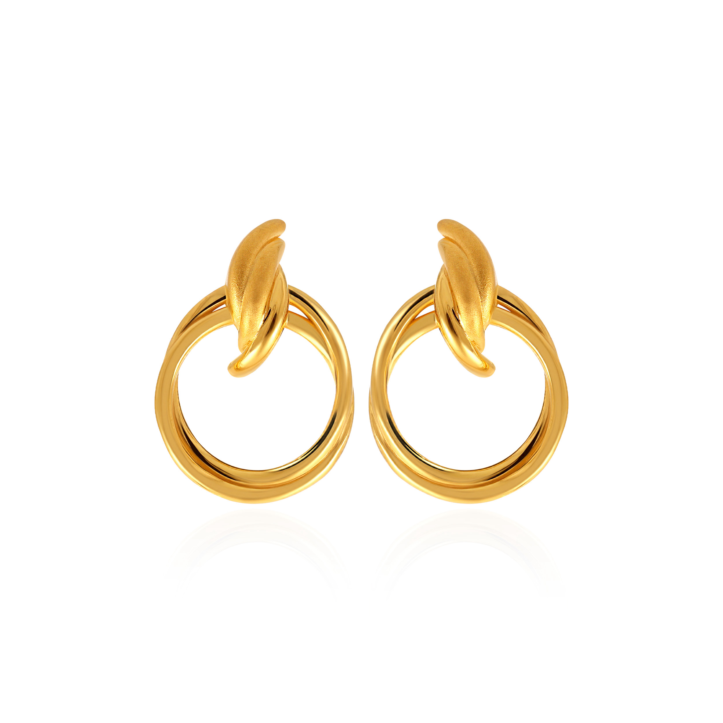 Radiant Orb Gold Studs - Senco Gold and Diamonds