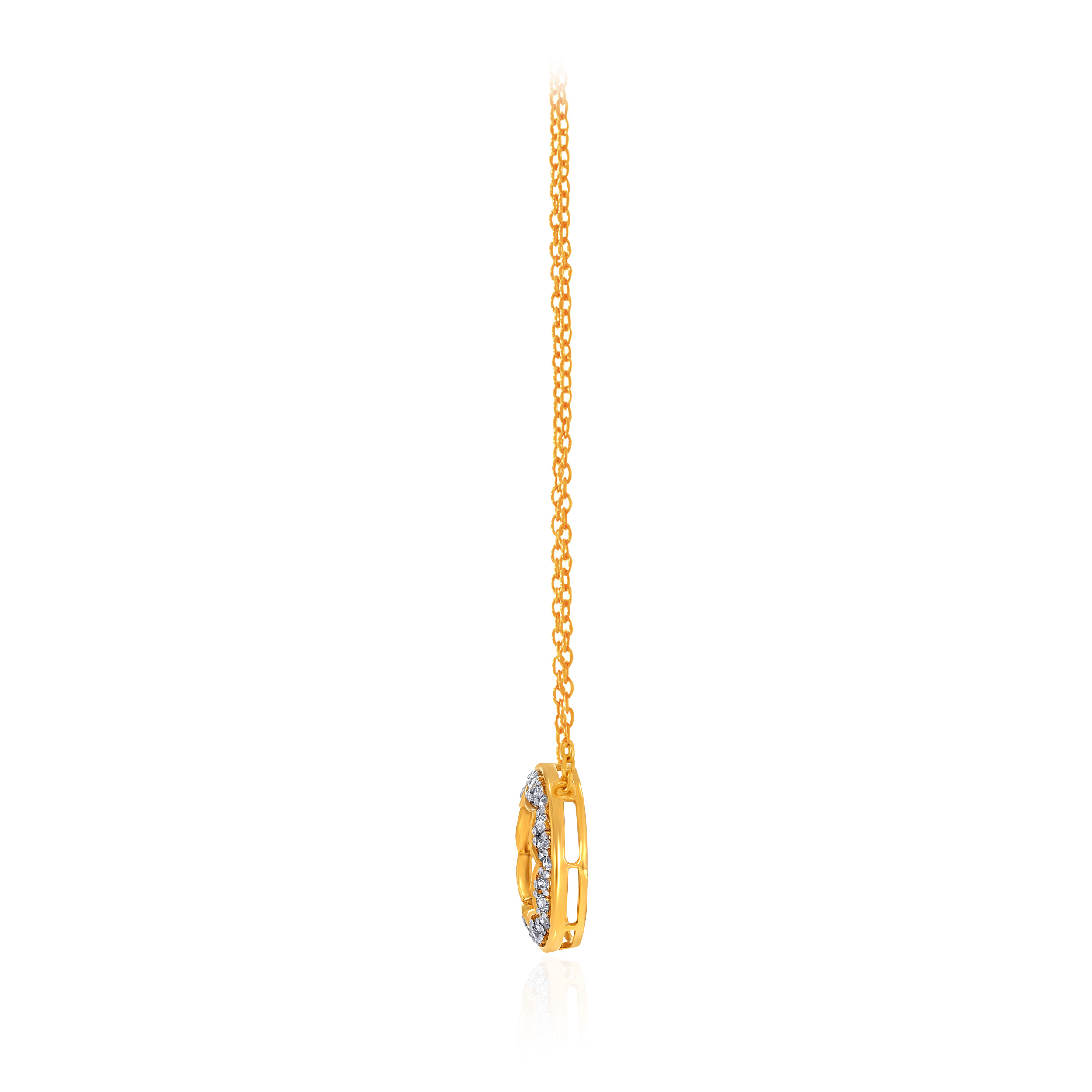 Sunlit Open Circle Diamond Chain Pendant - Senco Gold and Diamonds