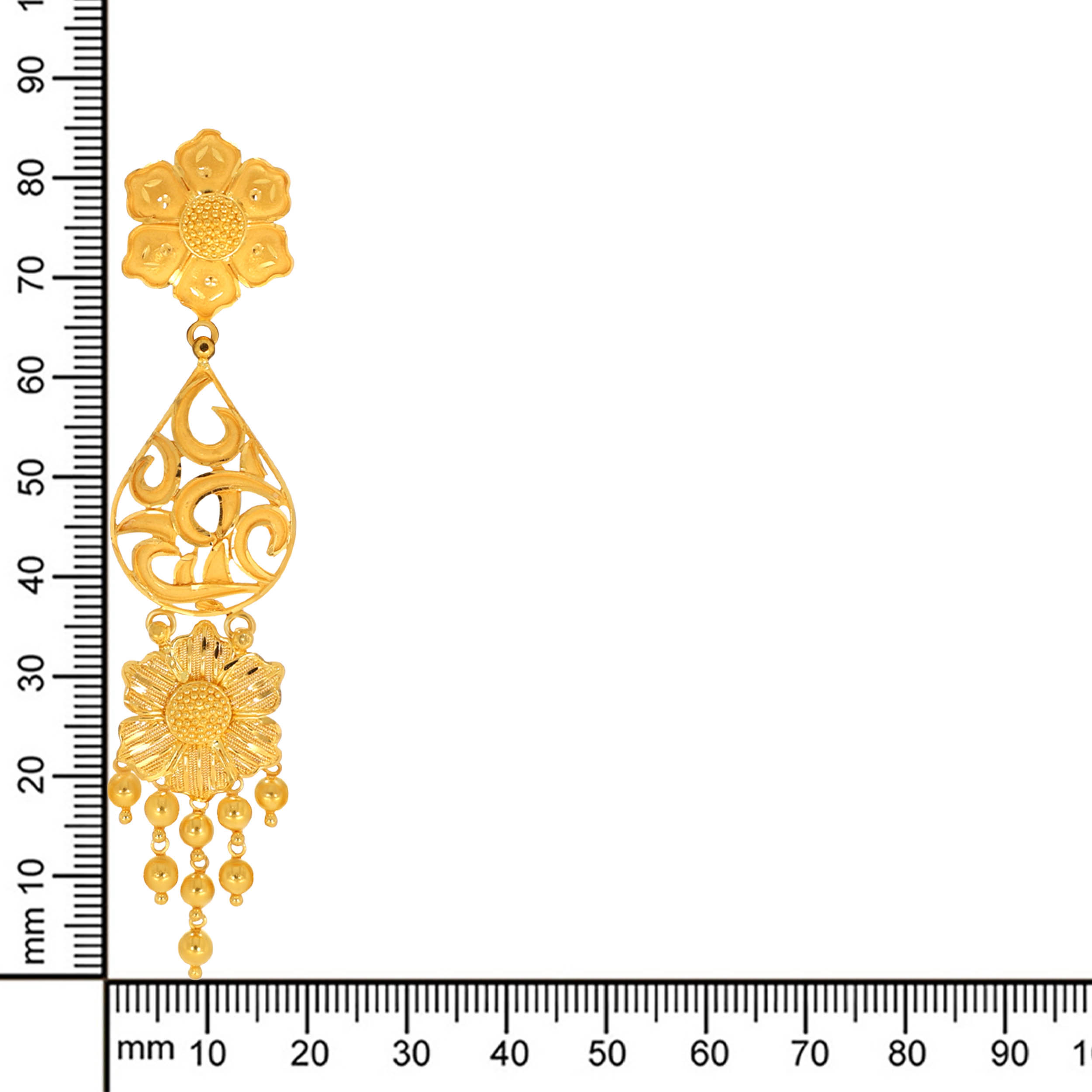 Droplet Bloom Gold Earrings - Senco Gold and Diamonds