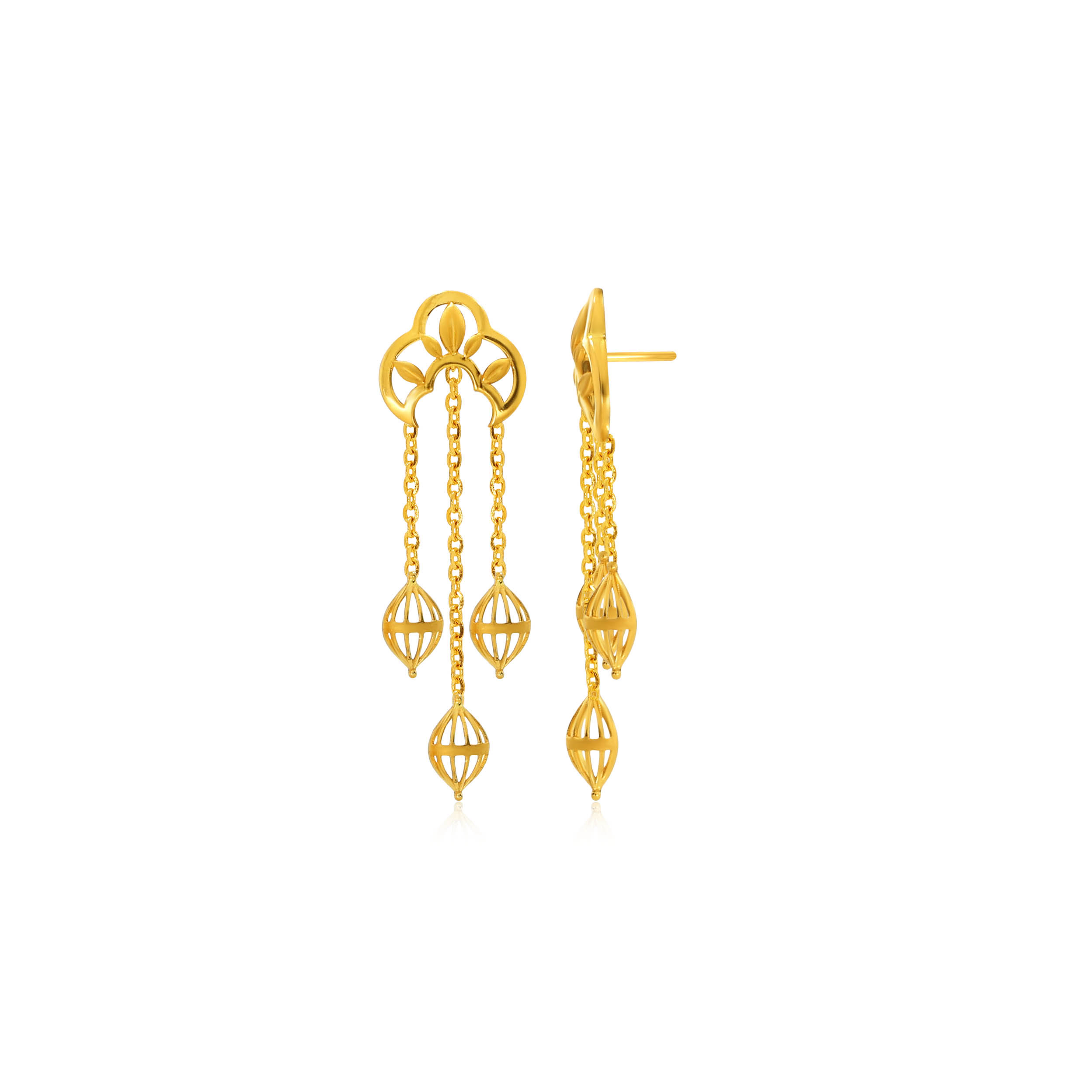 Traditional Essence Gold Earrings - Senco Gold and Diamonds