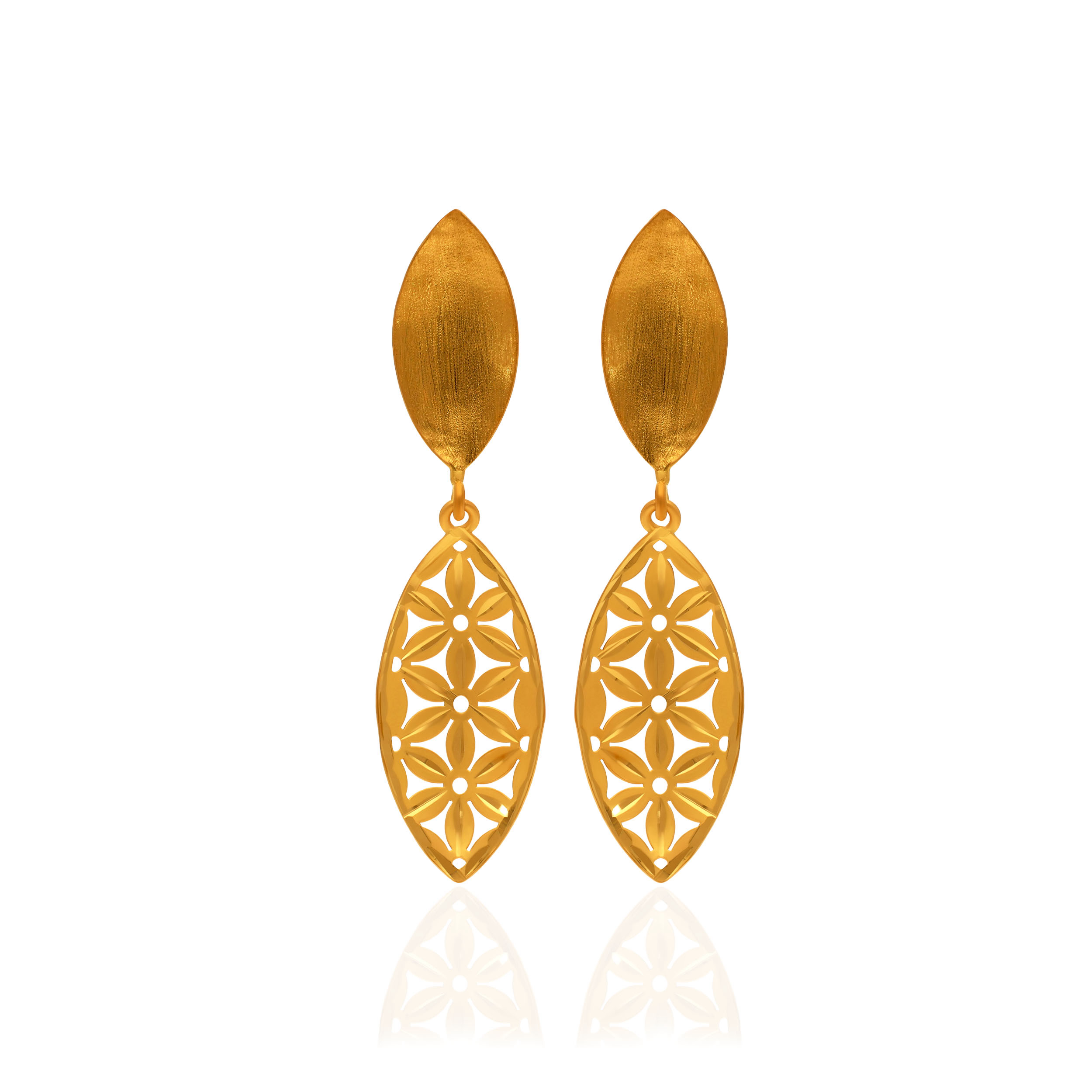 Starlit Bloom Gold Earrings - Senco Gold and Diamonds