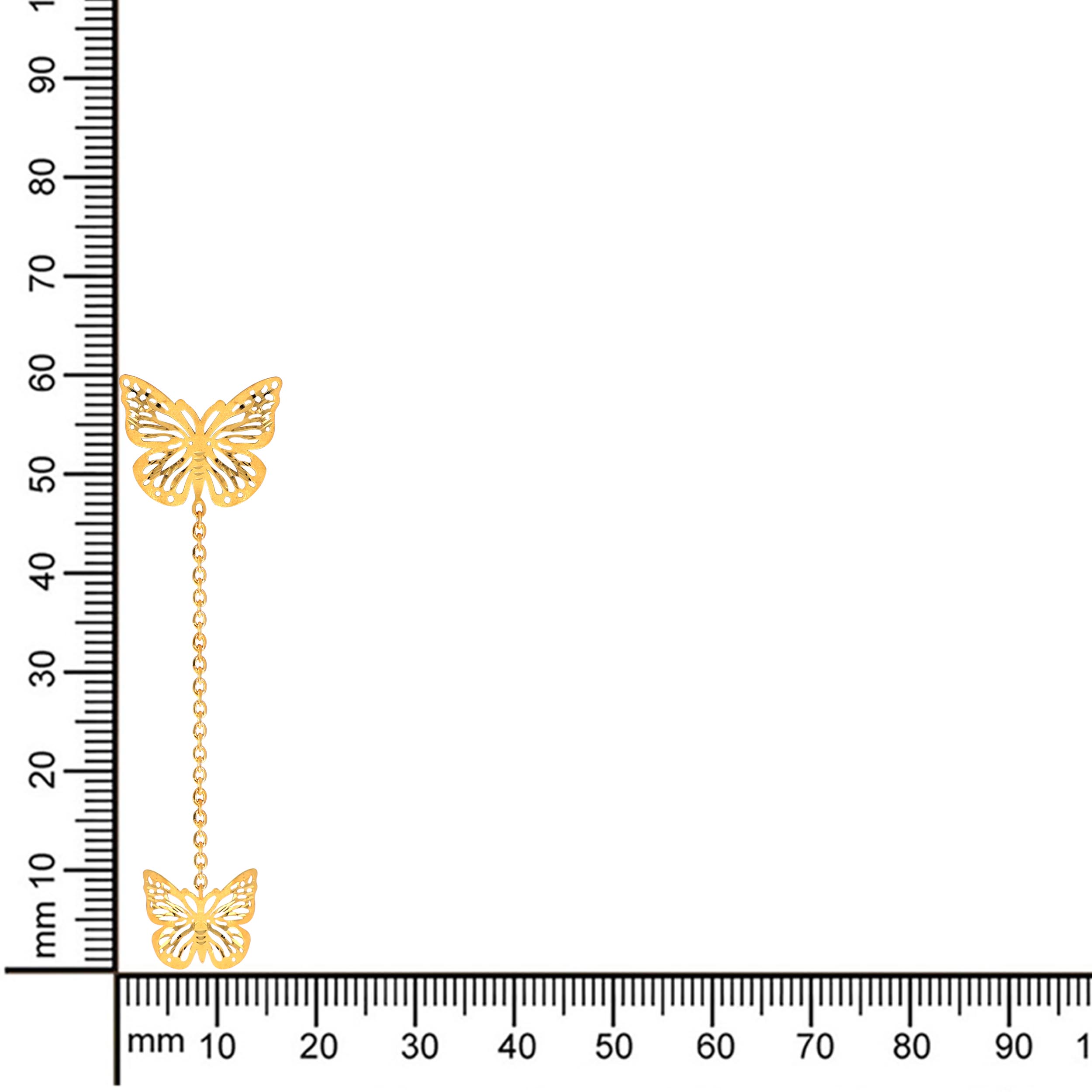 Mystic Expression Gold Long Earrings - Senco Gold and Diamonds